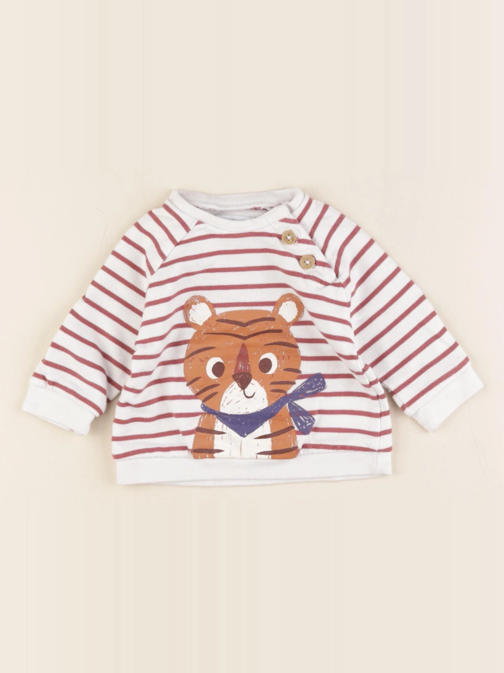 Vertbaudet - sweat blanc - 3 mois