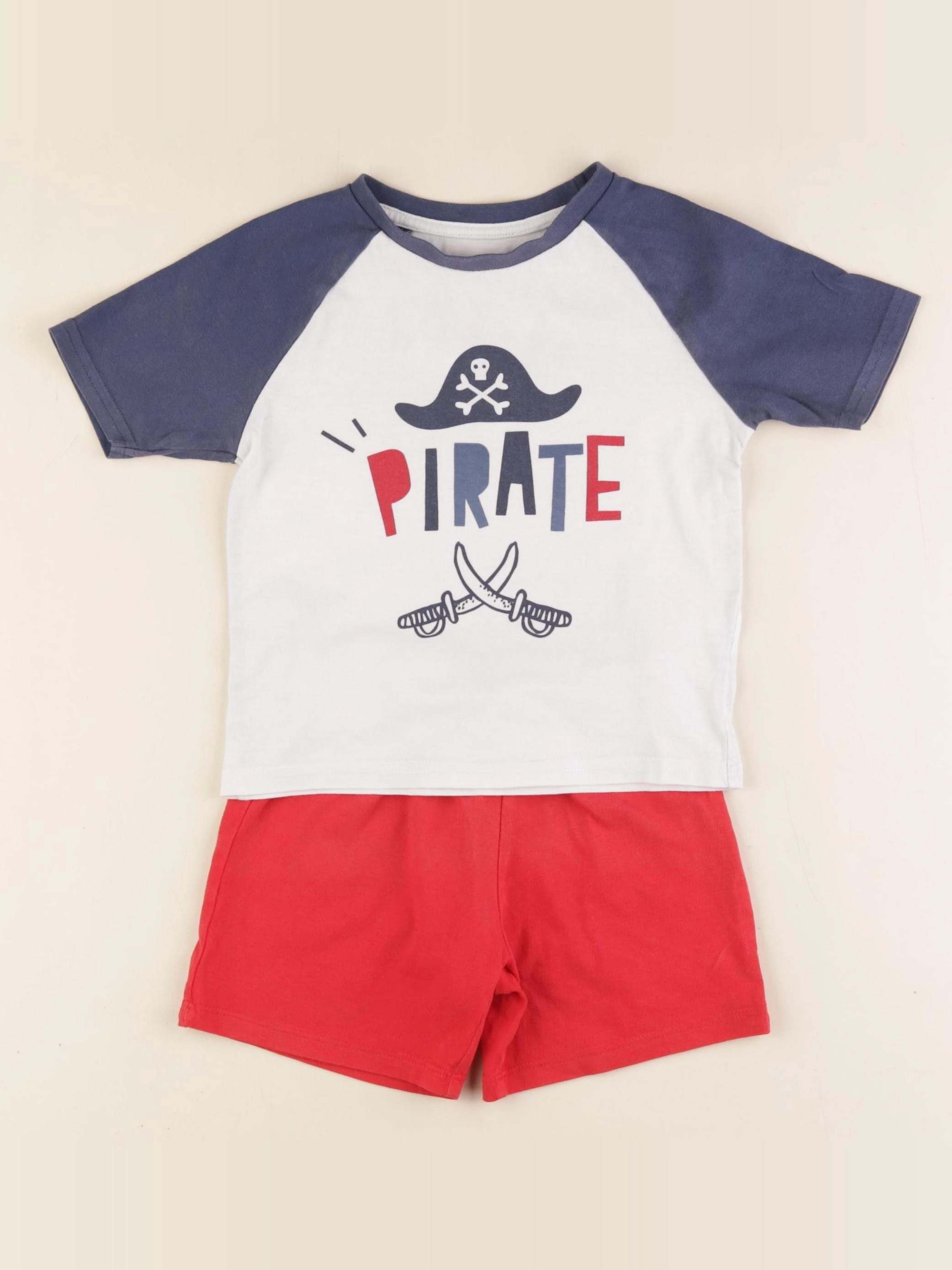 Vertbaudet - pyjama coton rouge - 3 ans