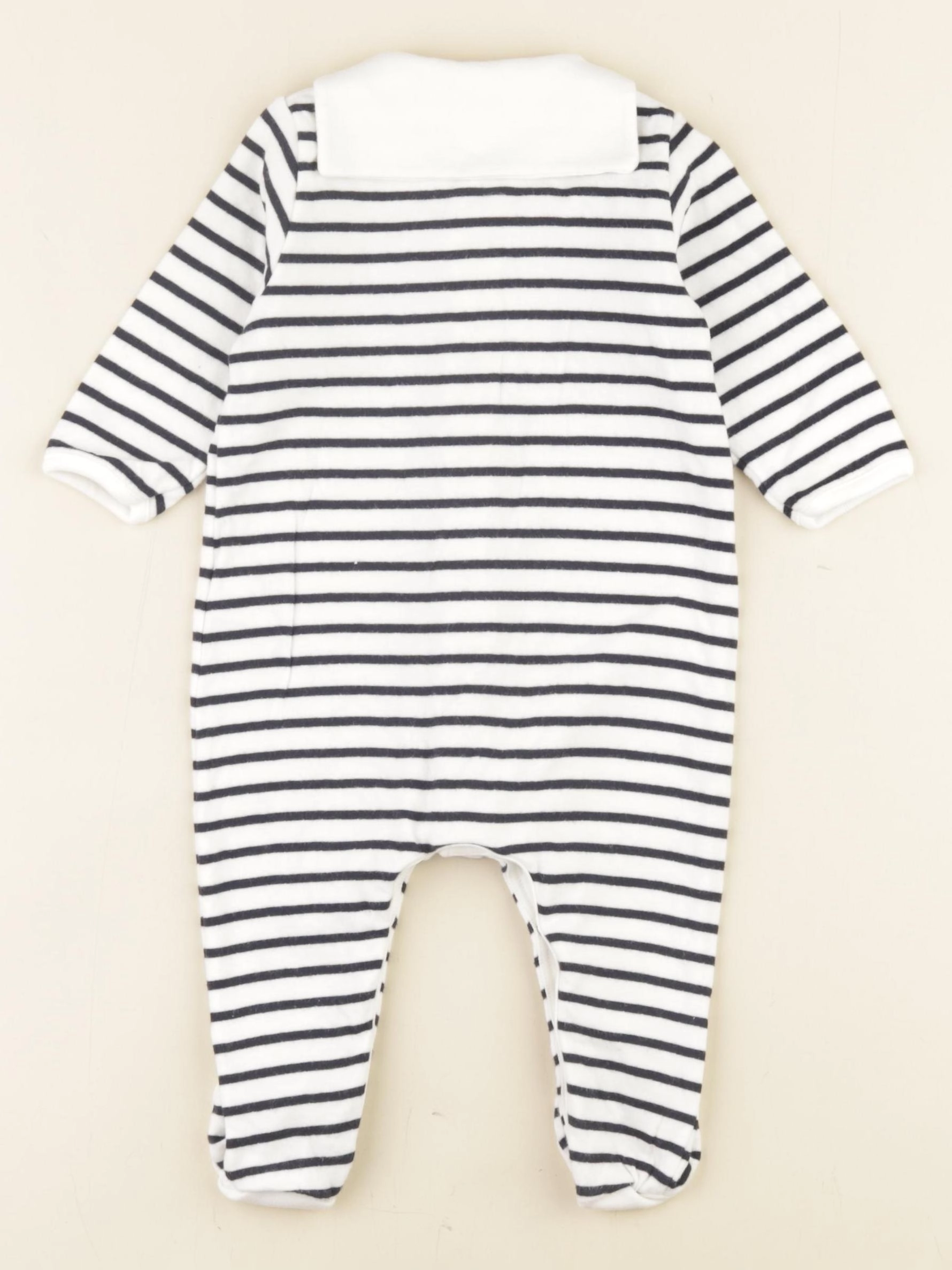 Jacadi - pyjama coton blanc, bleu - 6 mois