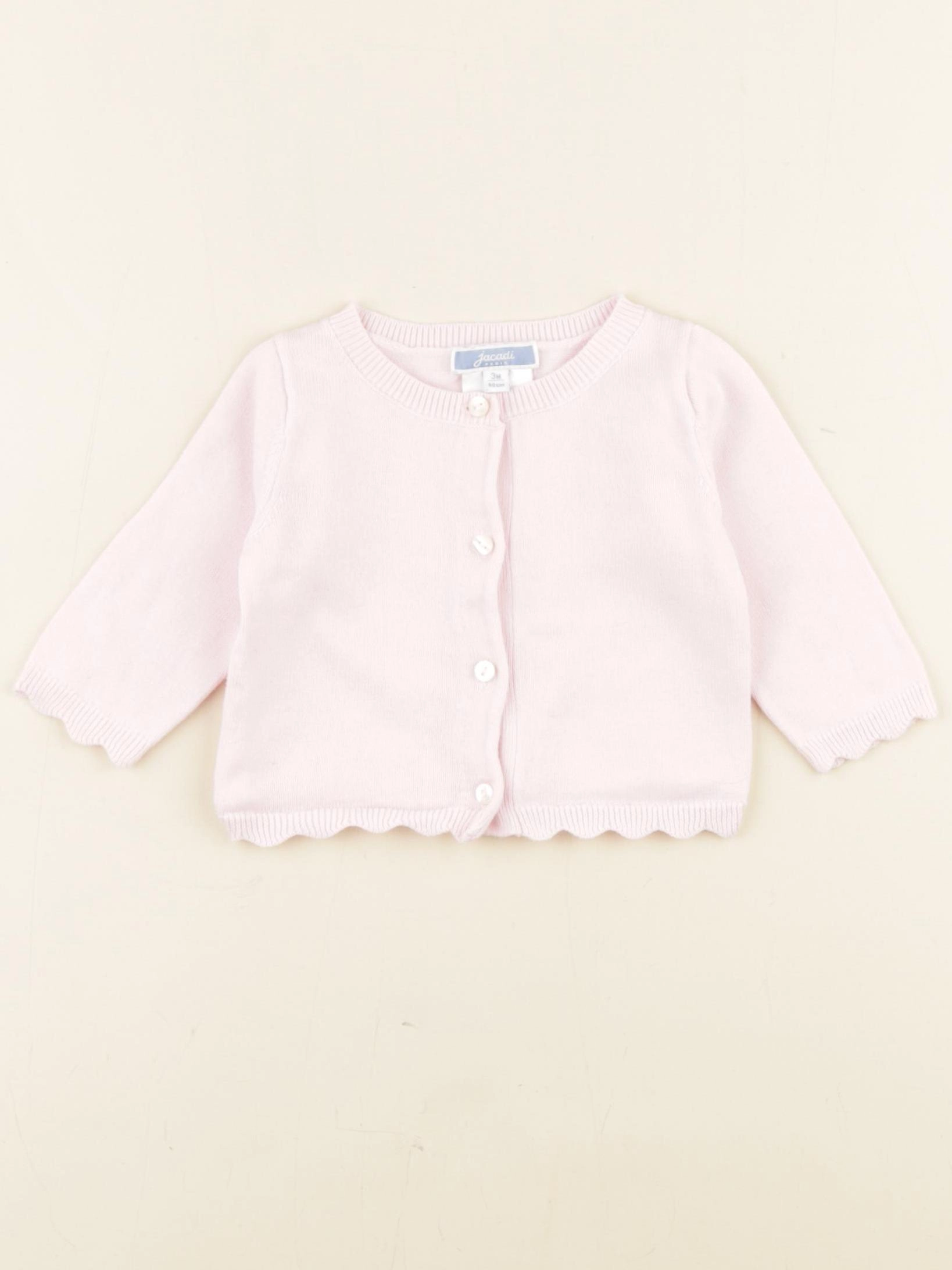 Jacadi - gilet rose - 3 mois