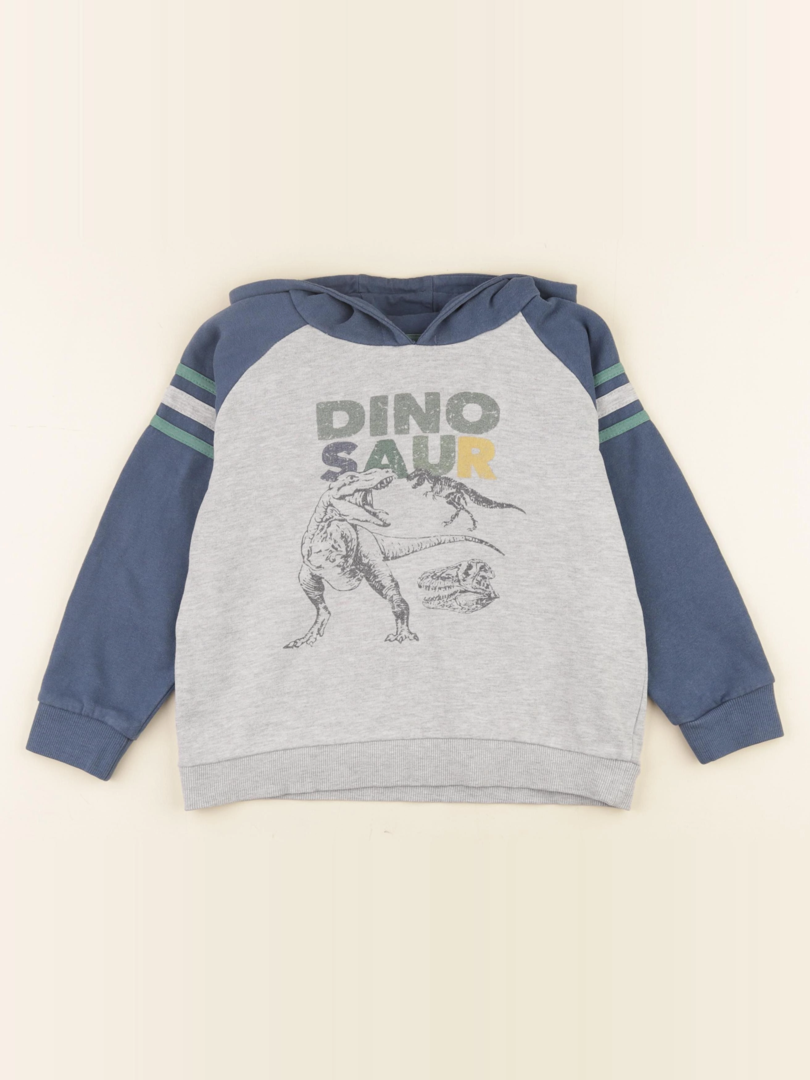 Vertbaudet - sweat gris, bleu - 8 ans