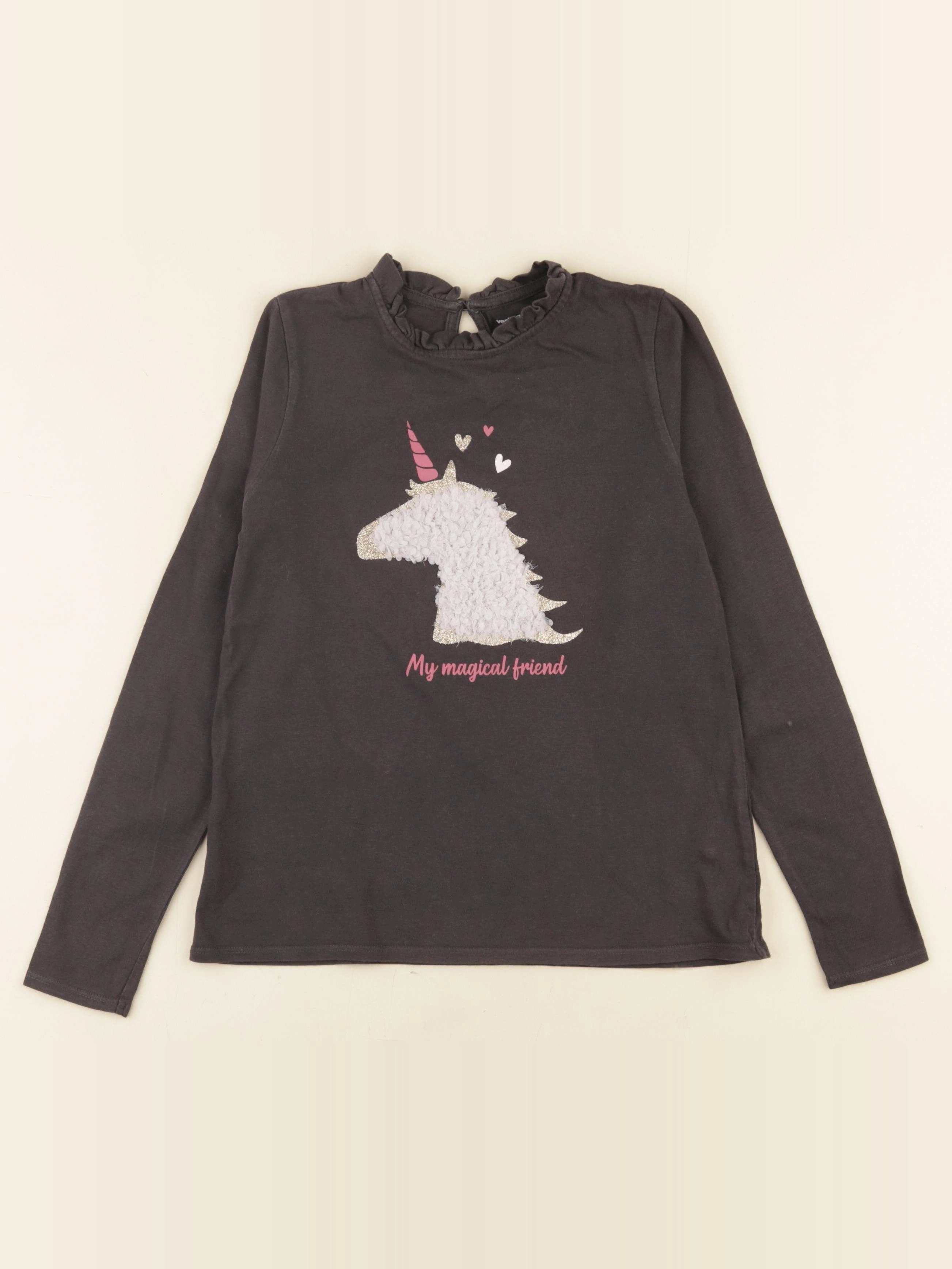 Vertbaudet - tee-shirt gris - 10 ans