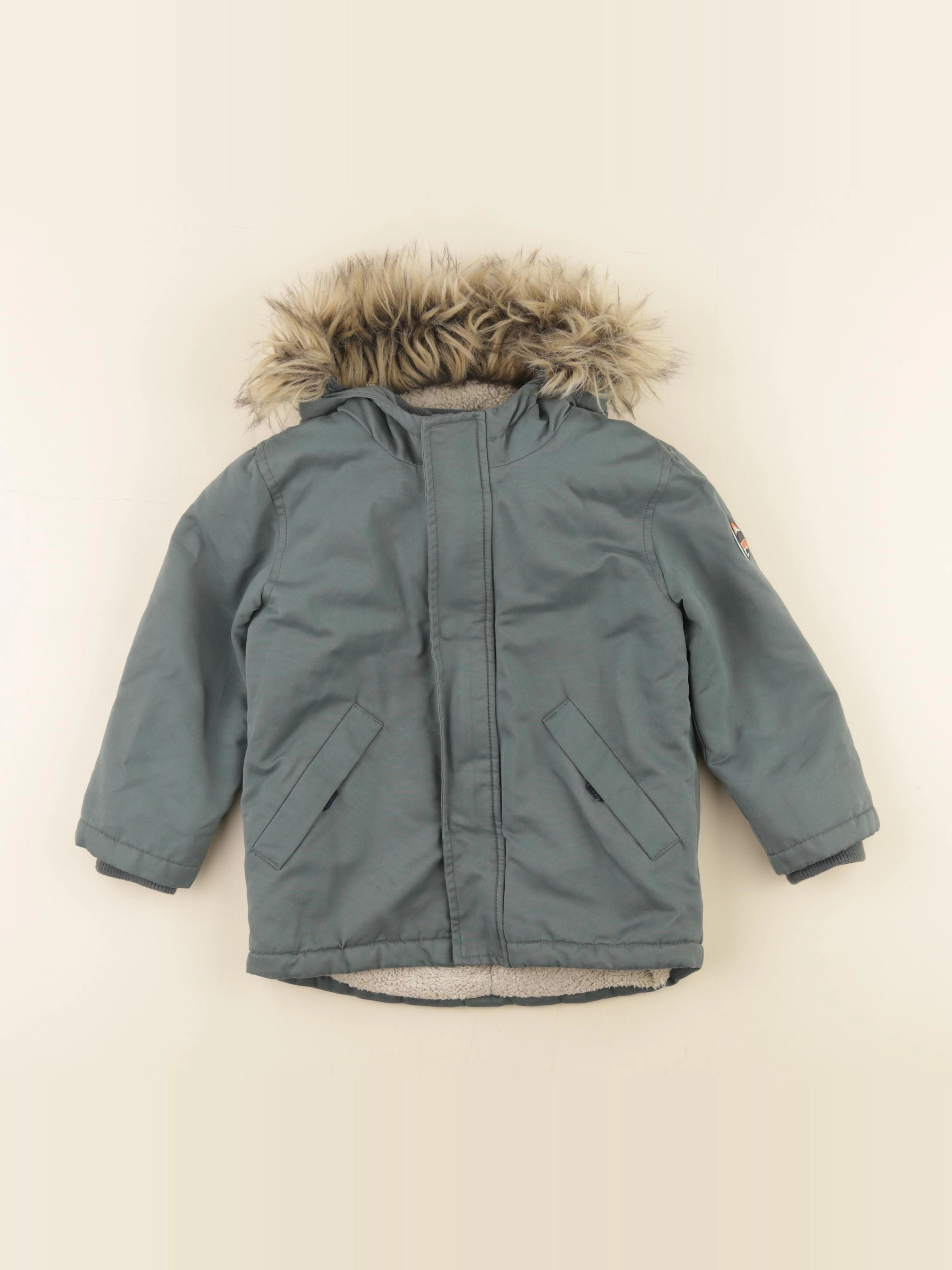 Vertbaudet - parka vert - 4 ans