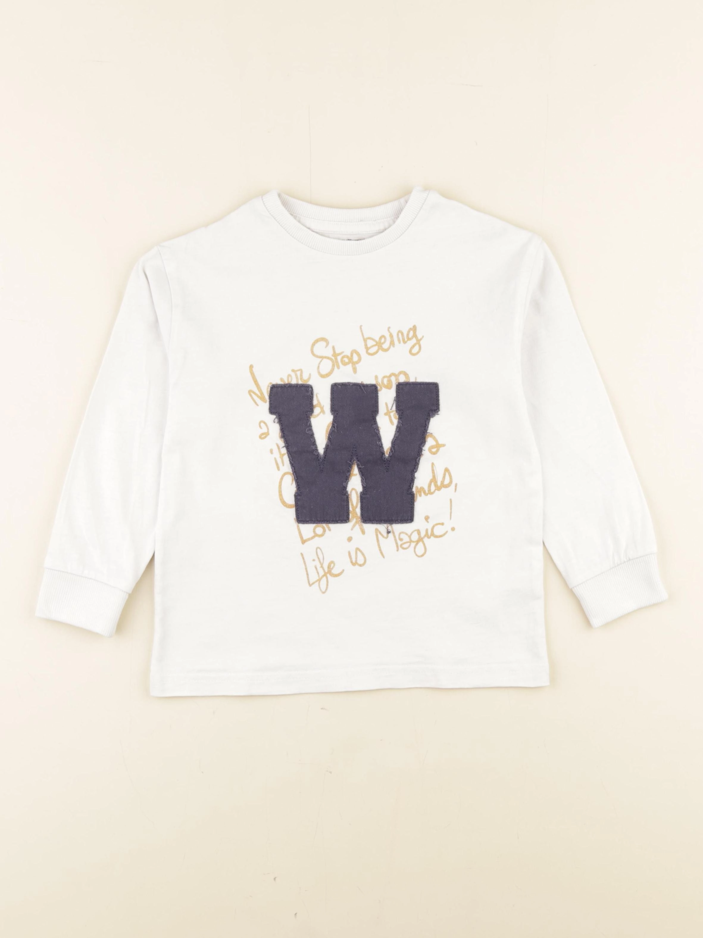 Vertbaudet - tee-shirt blanc - 5 ans