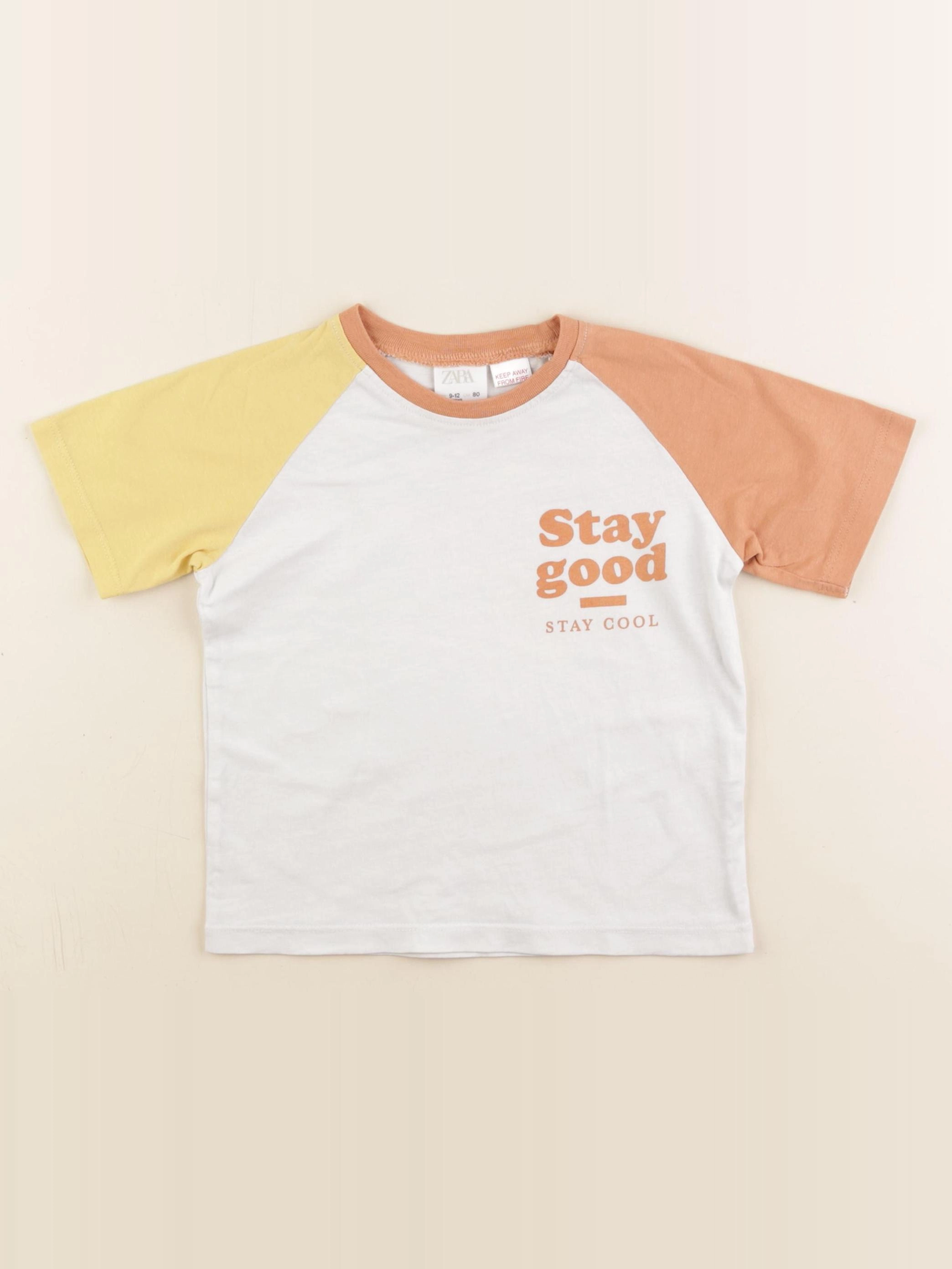 Zara - tee-shirt multicolore - 9/12 mois