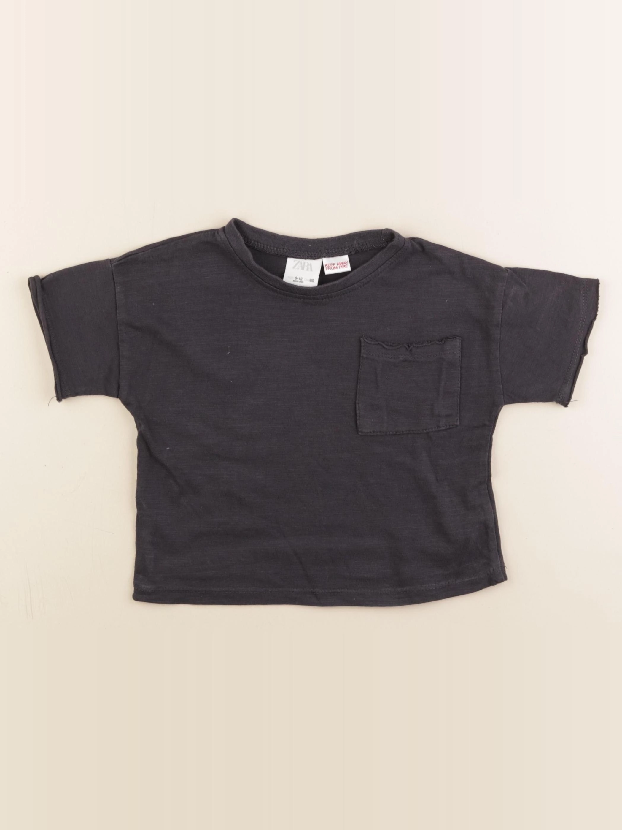 Zara - tee-shirt noir - 9/12 mois
