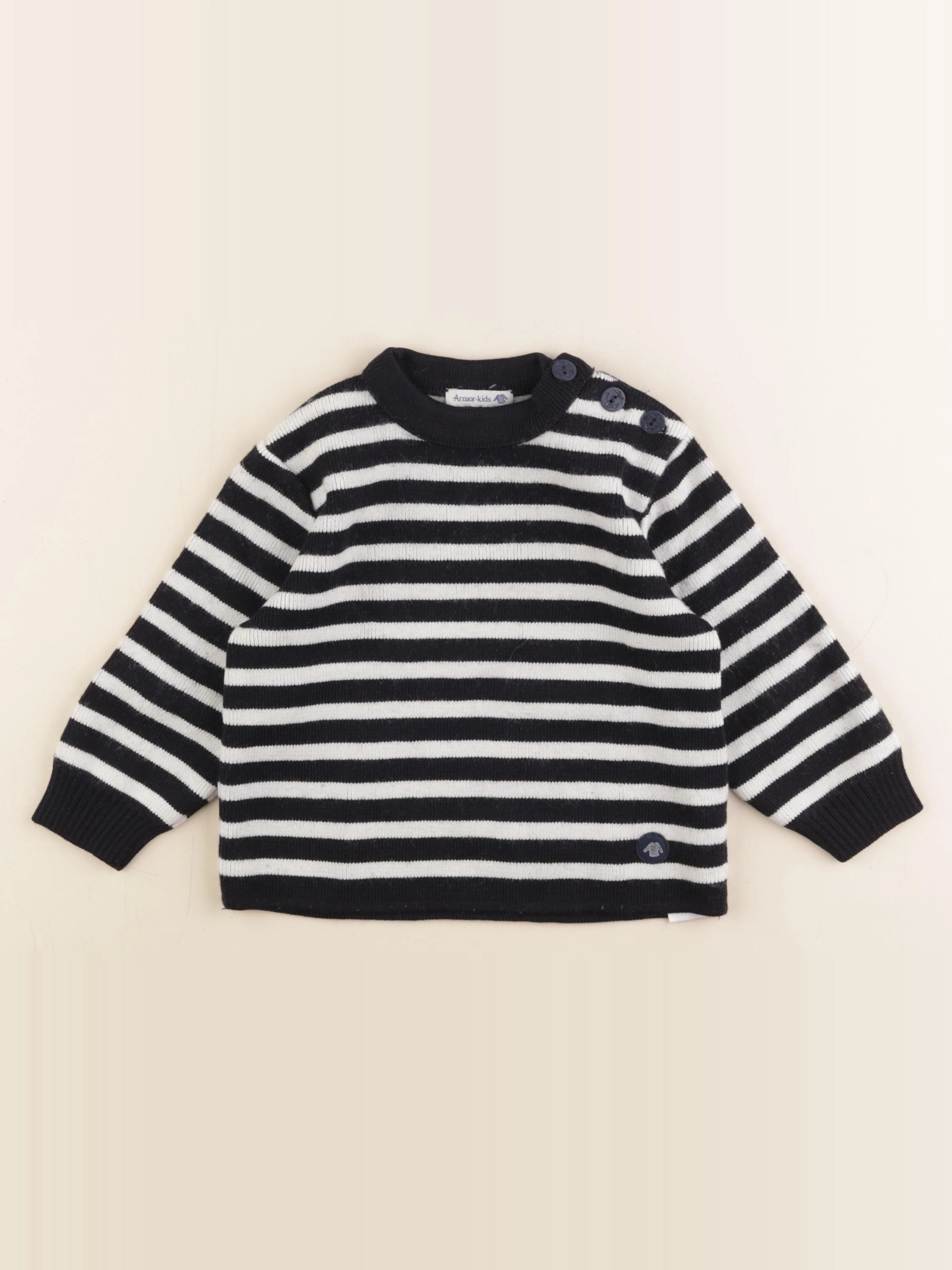 Armor Lux - pull bleu, blanc - 2 ans