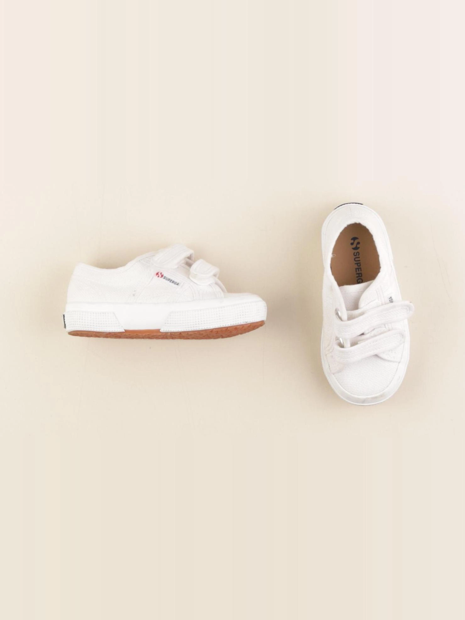 Superga - tennis à scratch/ lacets blanc - pointure 24