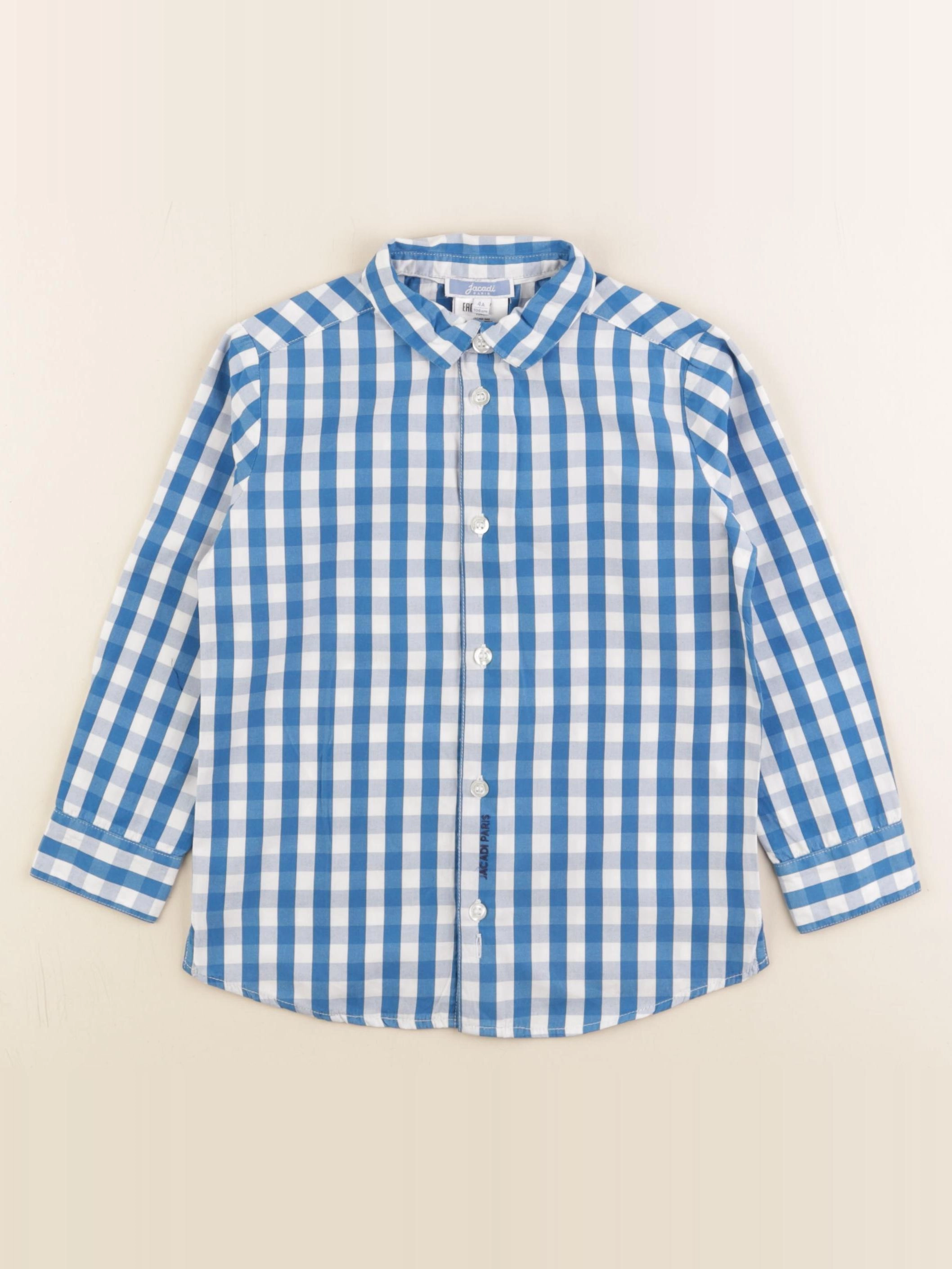 Jacadi - chemise bleu, blanc - 4 ans