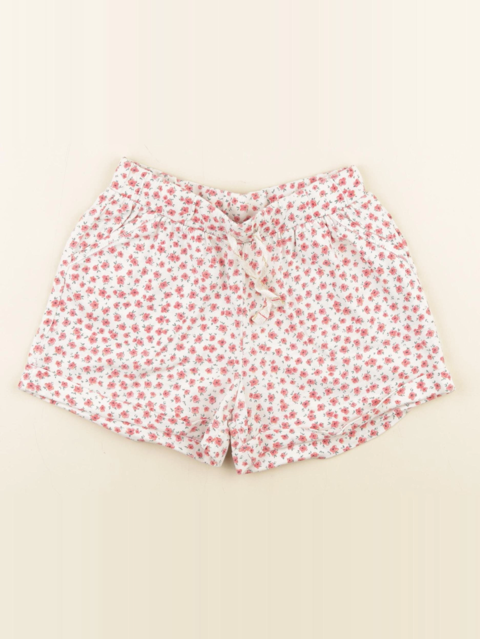 Vertbaudet - short rouge, blanc - 10 ans