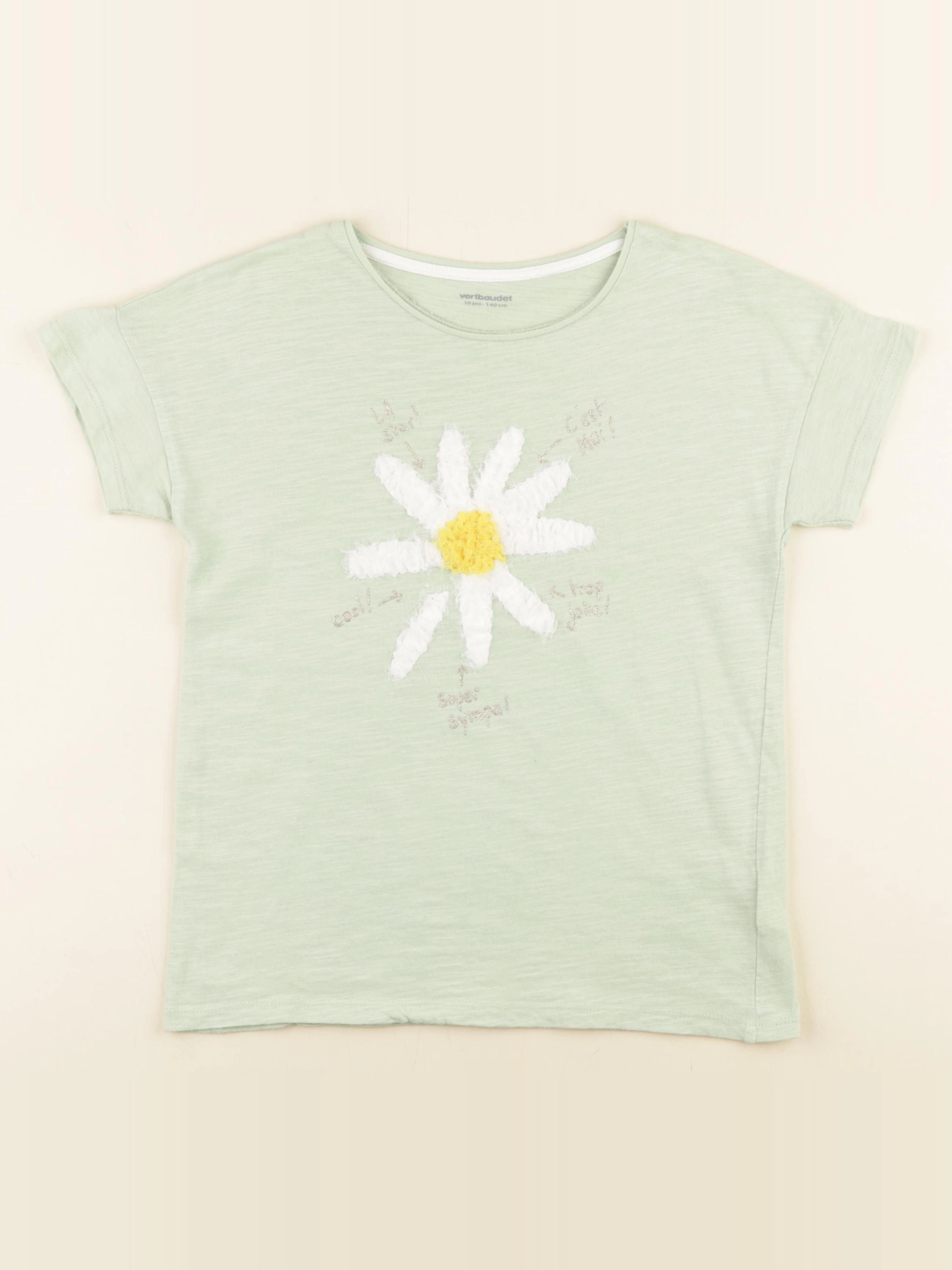 Vertbaudet - tee-shirt vert - 10 ans