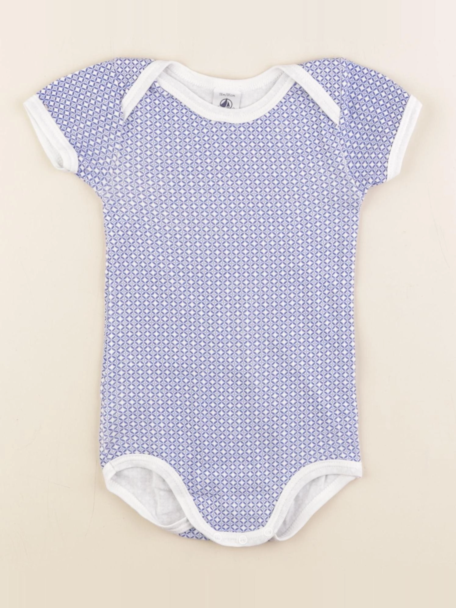 Petit Bateau - body bleu - 18 mois