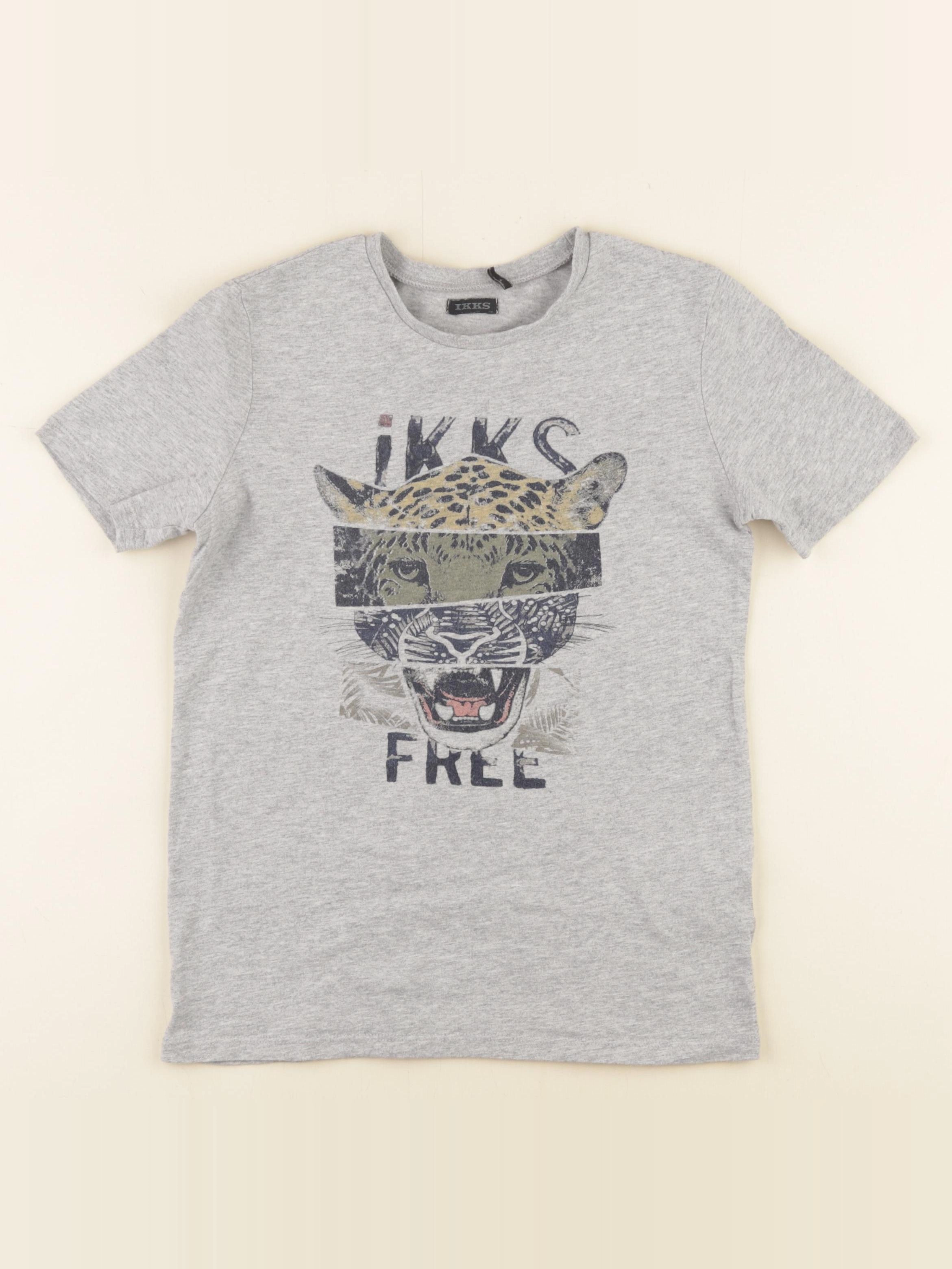 IKKS - tee-shirt gris - 10 ans