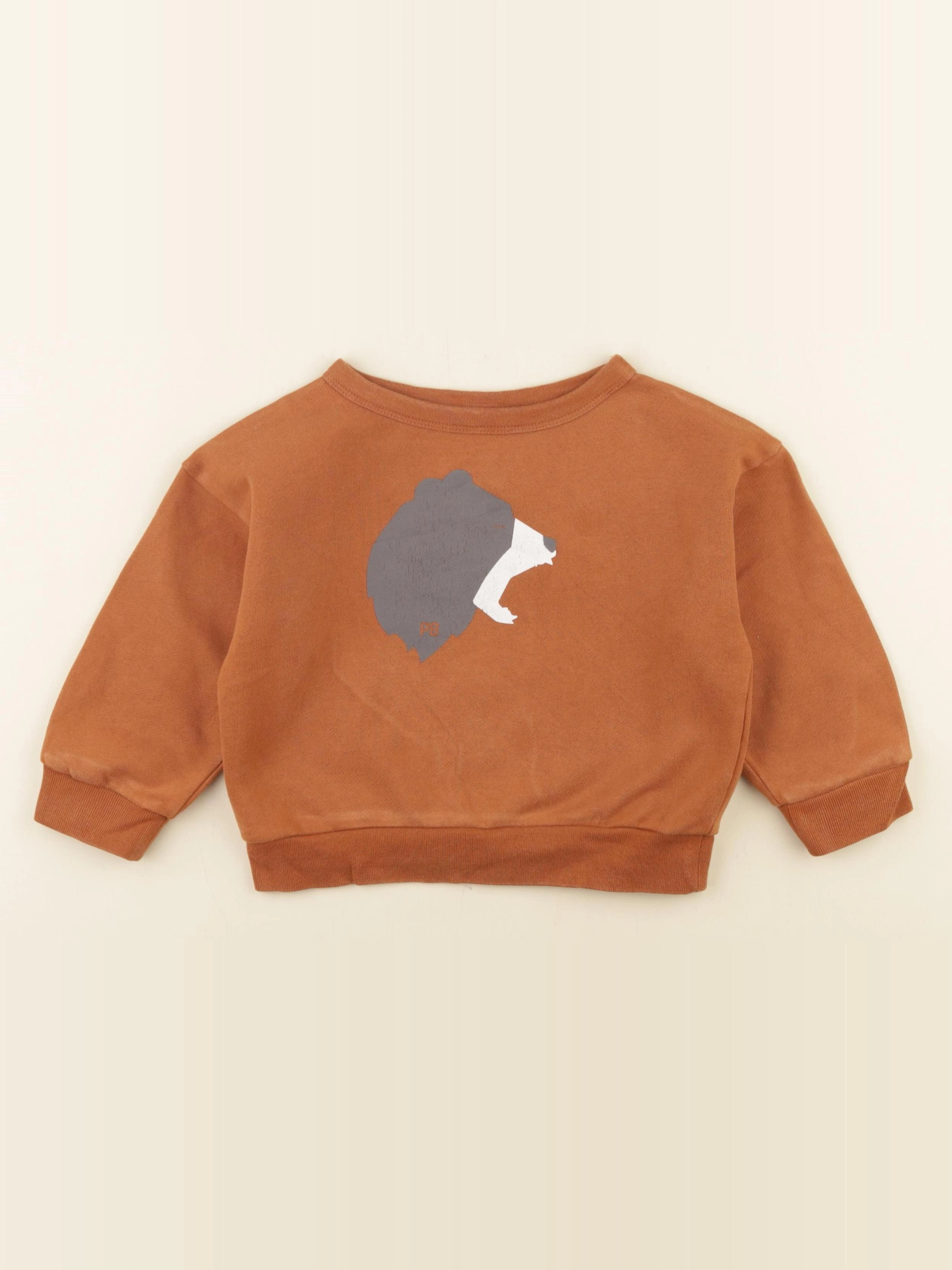 Petit Bateau - sweat marron - 3 ans