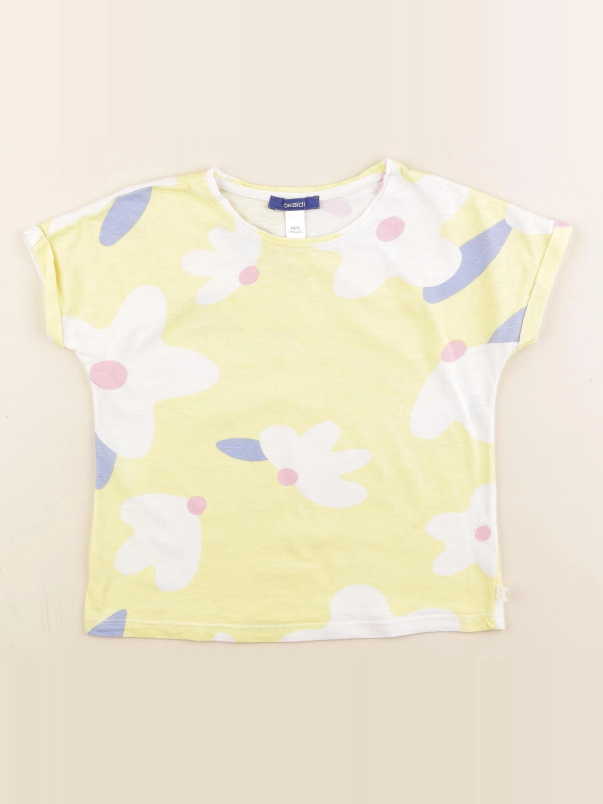 Okaidi - tee-shirt jaune - 6 ans