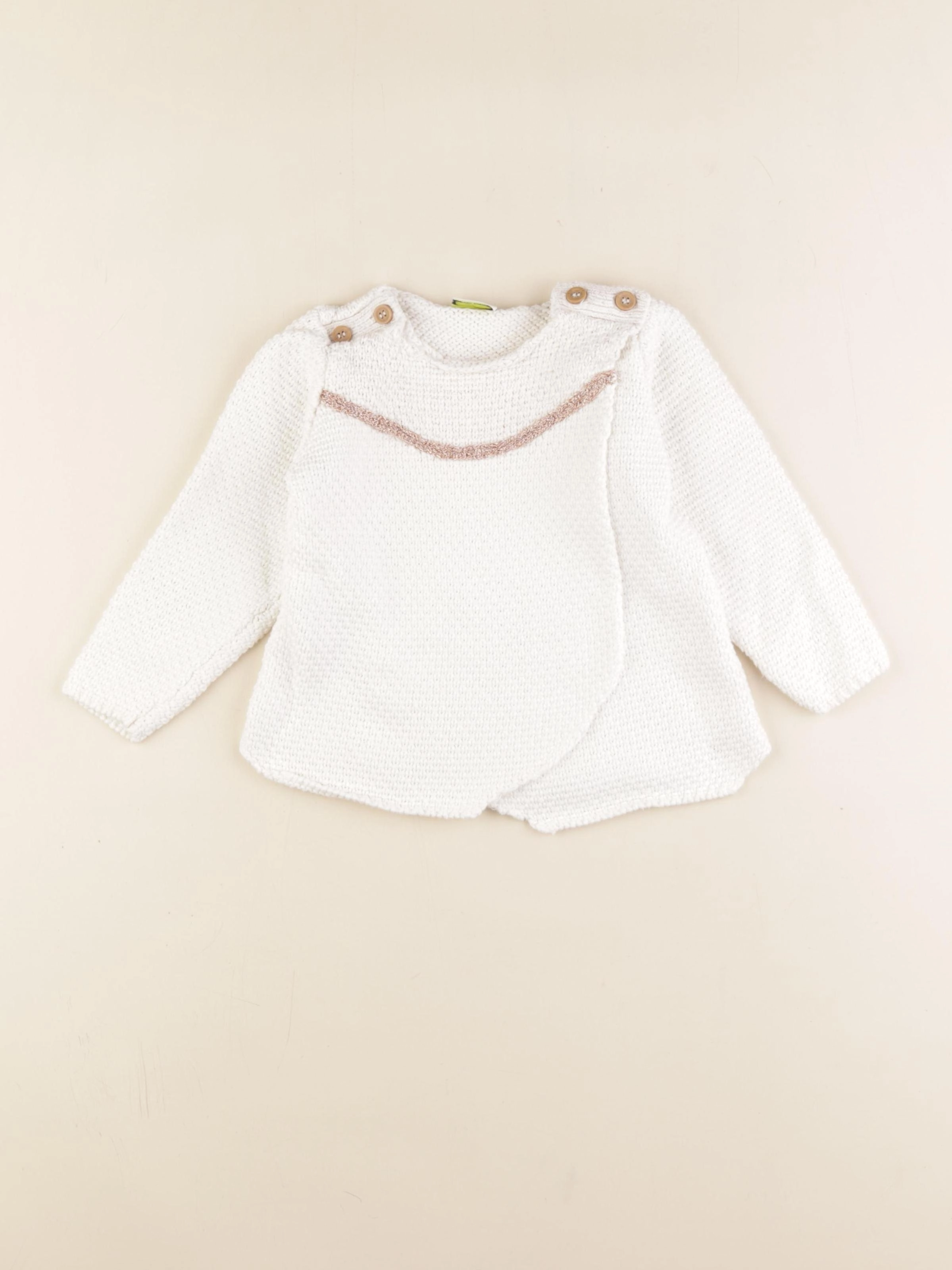 Tape à l'oeil - pull blanc - 24 mois