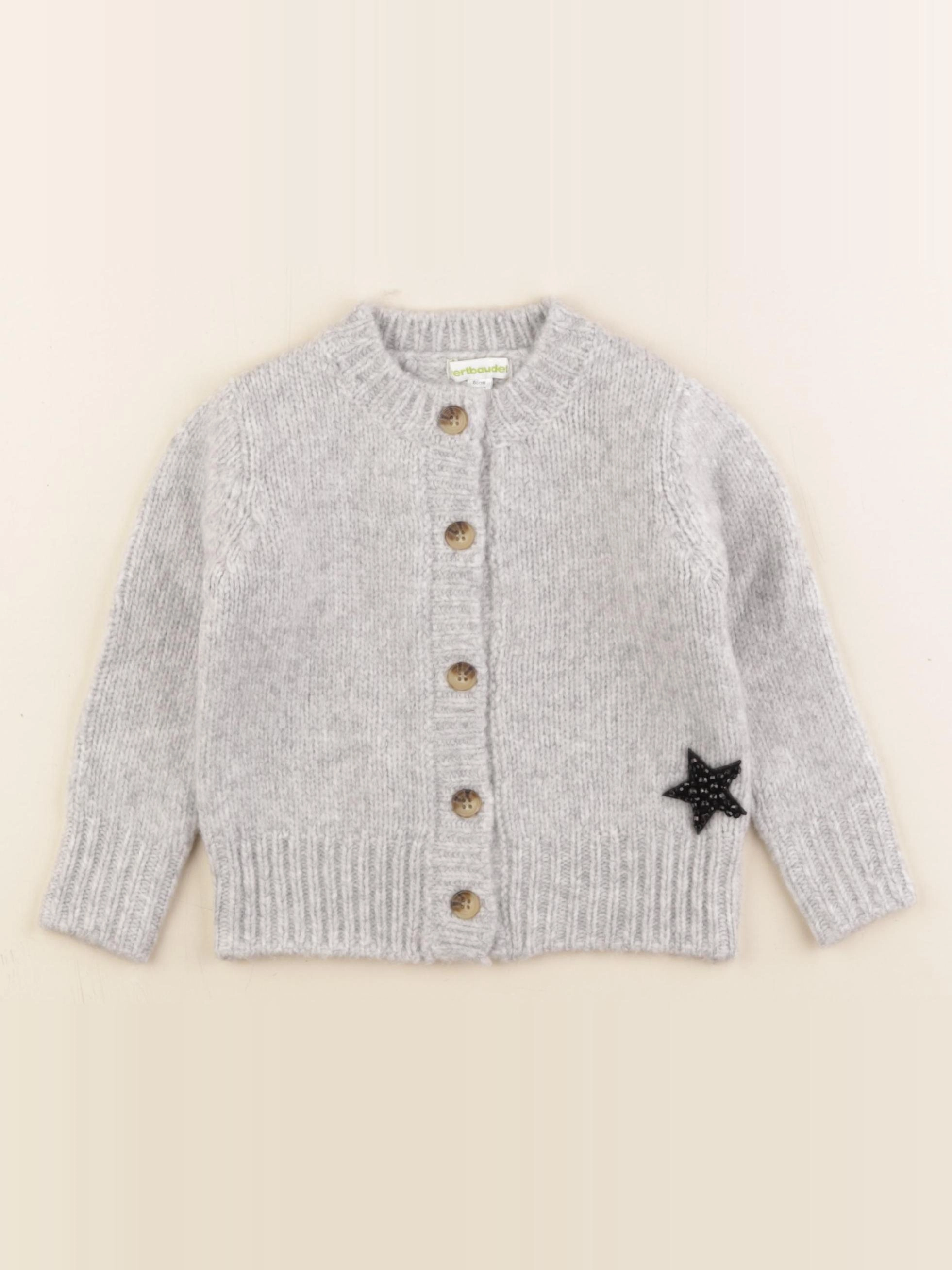 Vertbaudet - gilet gris - 2 ans