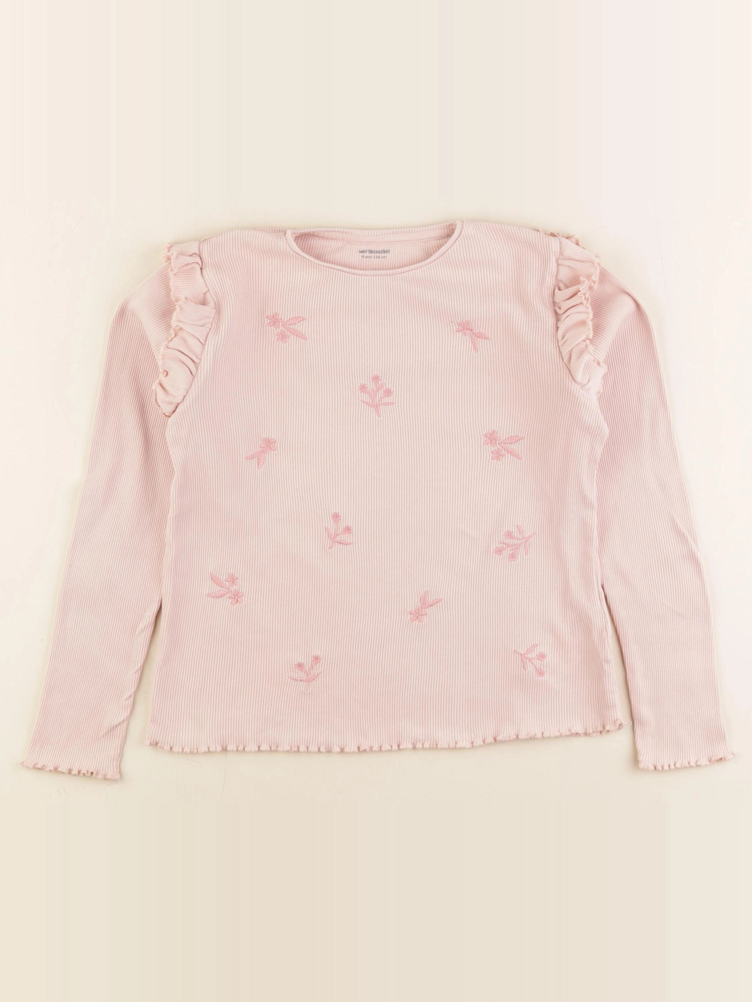 Vertbaudet - tee-shirt rose - 8 ans