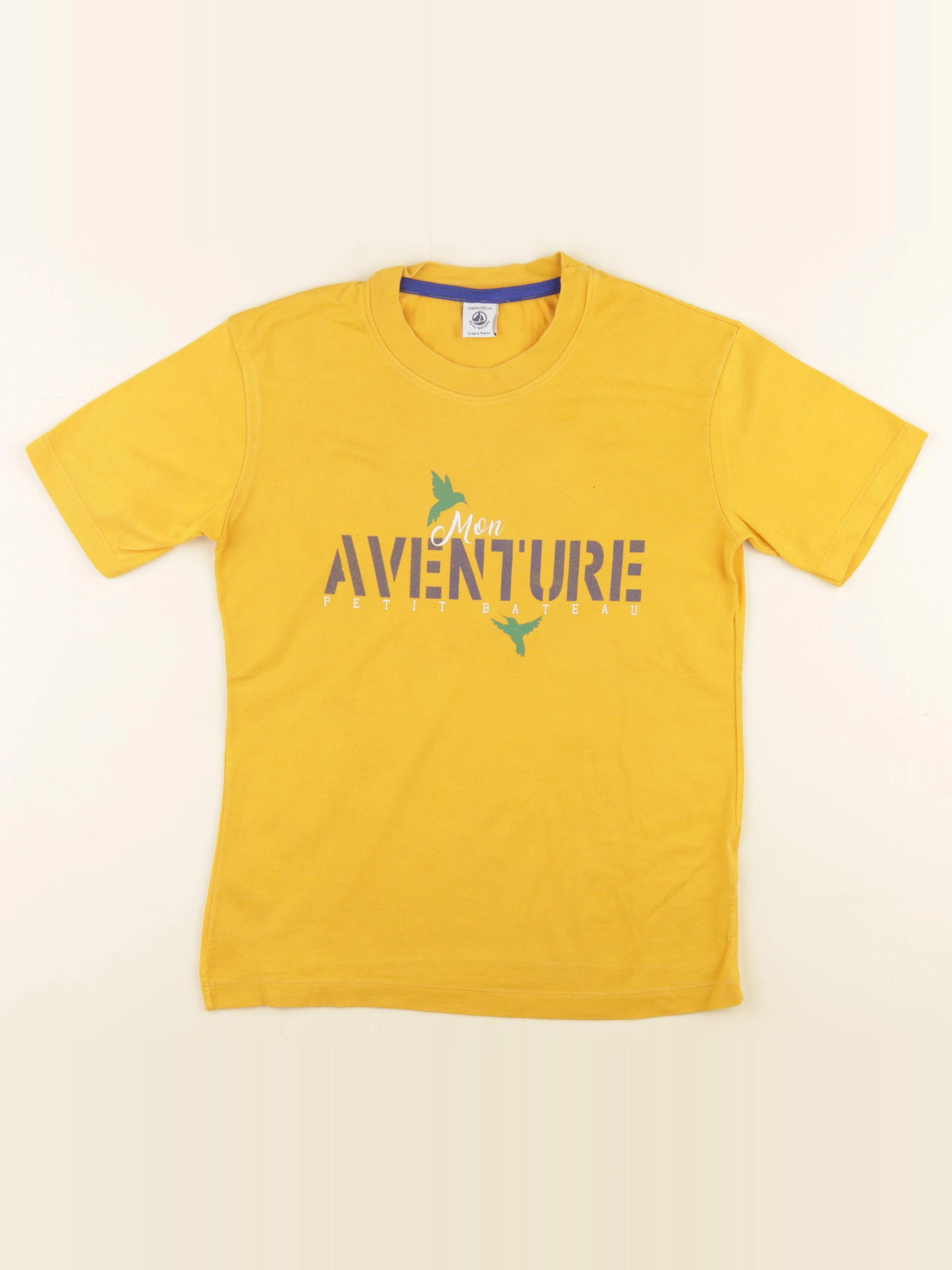 Petit Bateau - tee-shirt jaune - 12 ans