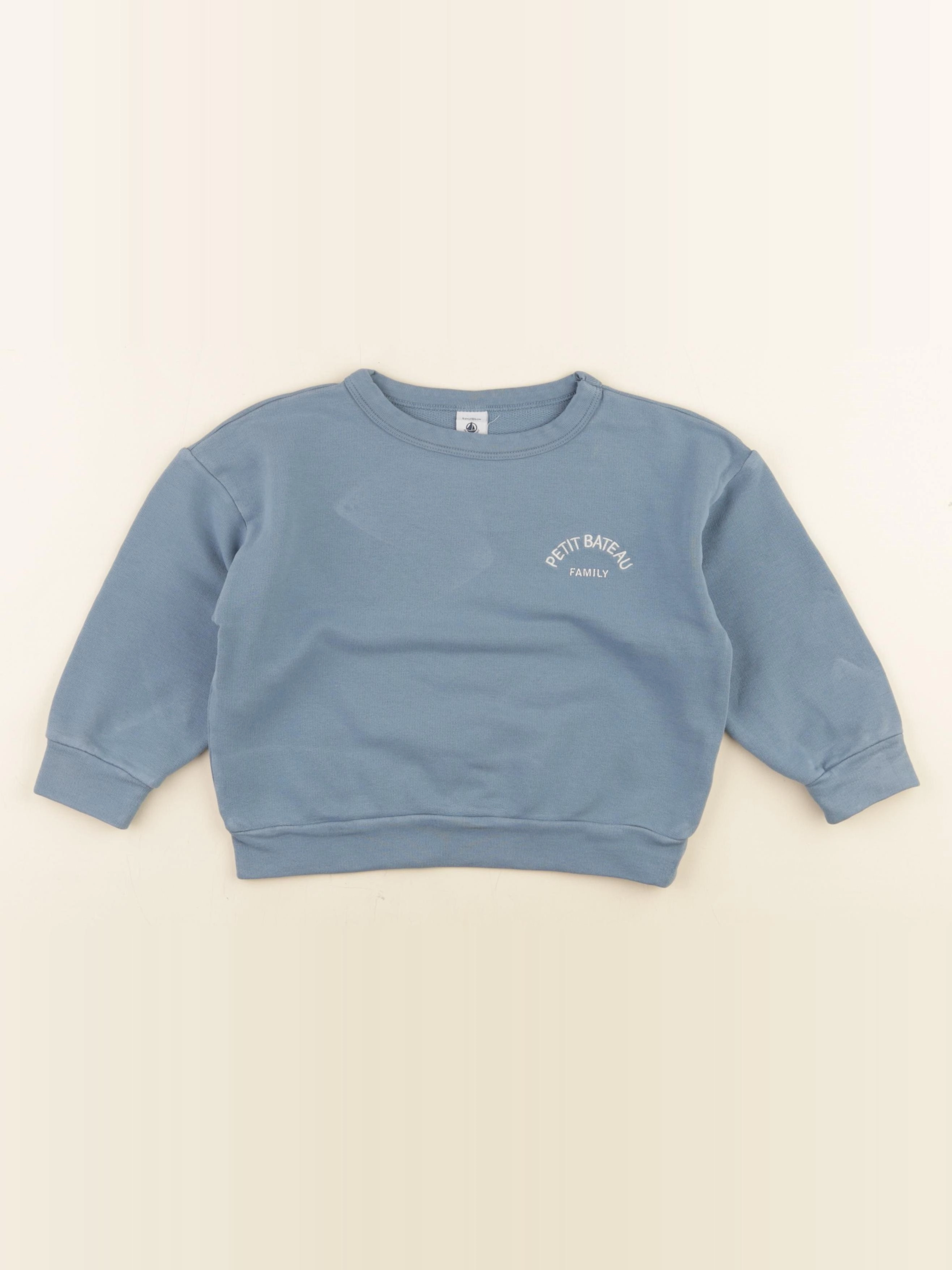 Petit Bateau - sweat bleu - 4 ans