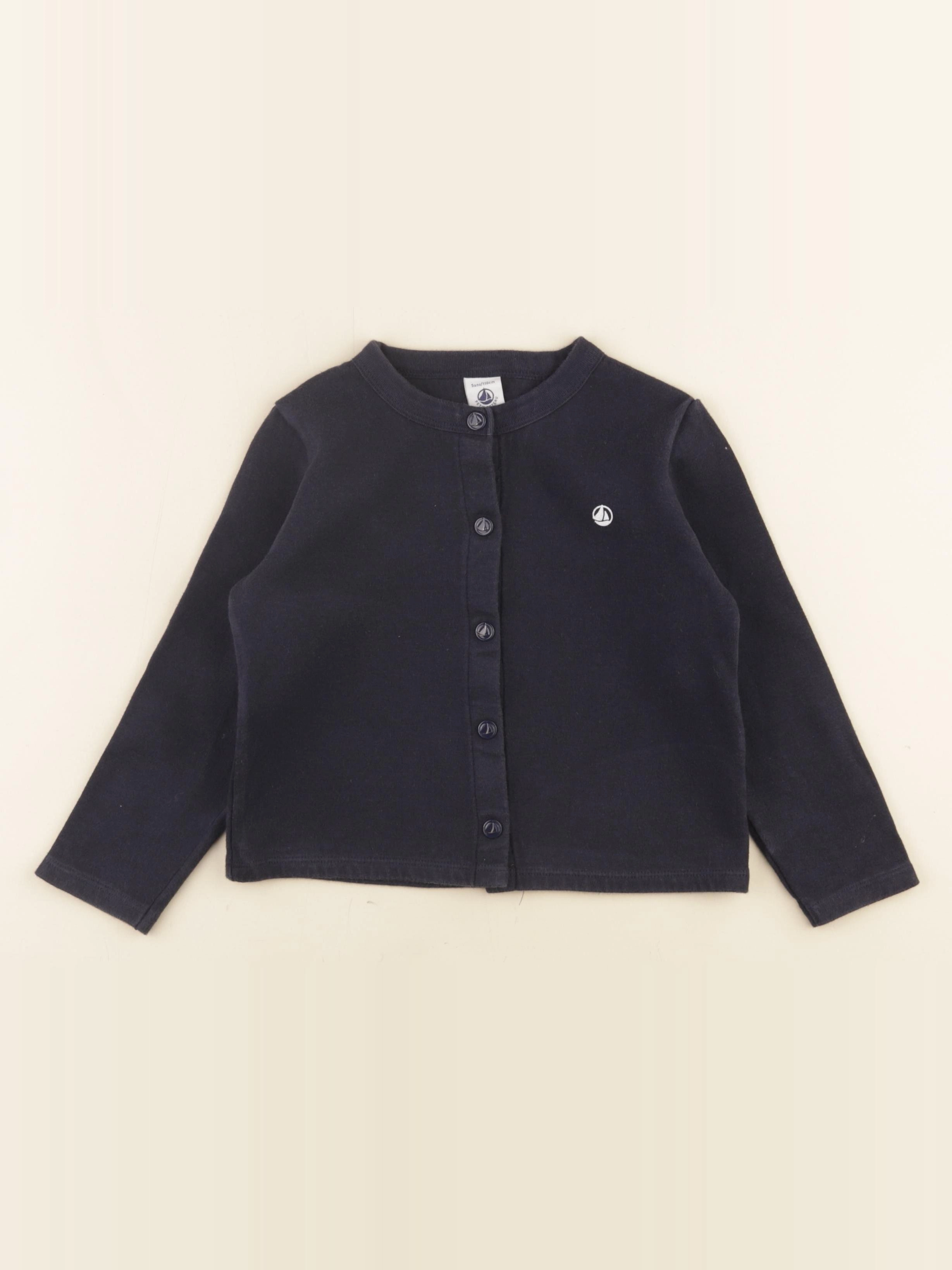 Petit Bateau - tee-shirt bleu - 5 ans