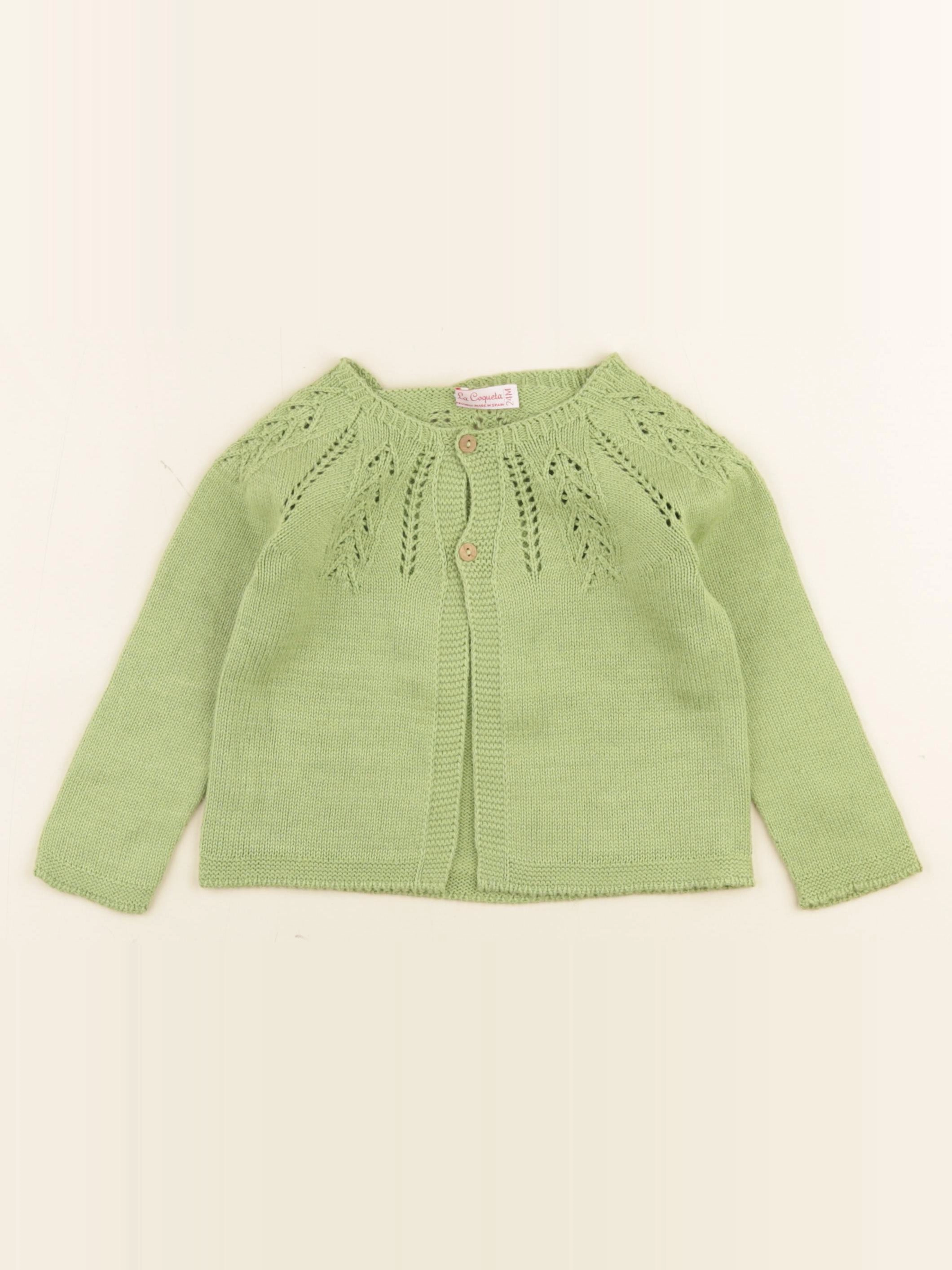 La Coqueta - gilet vert - 24 mois
