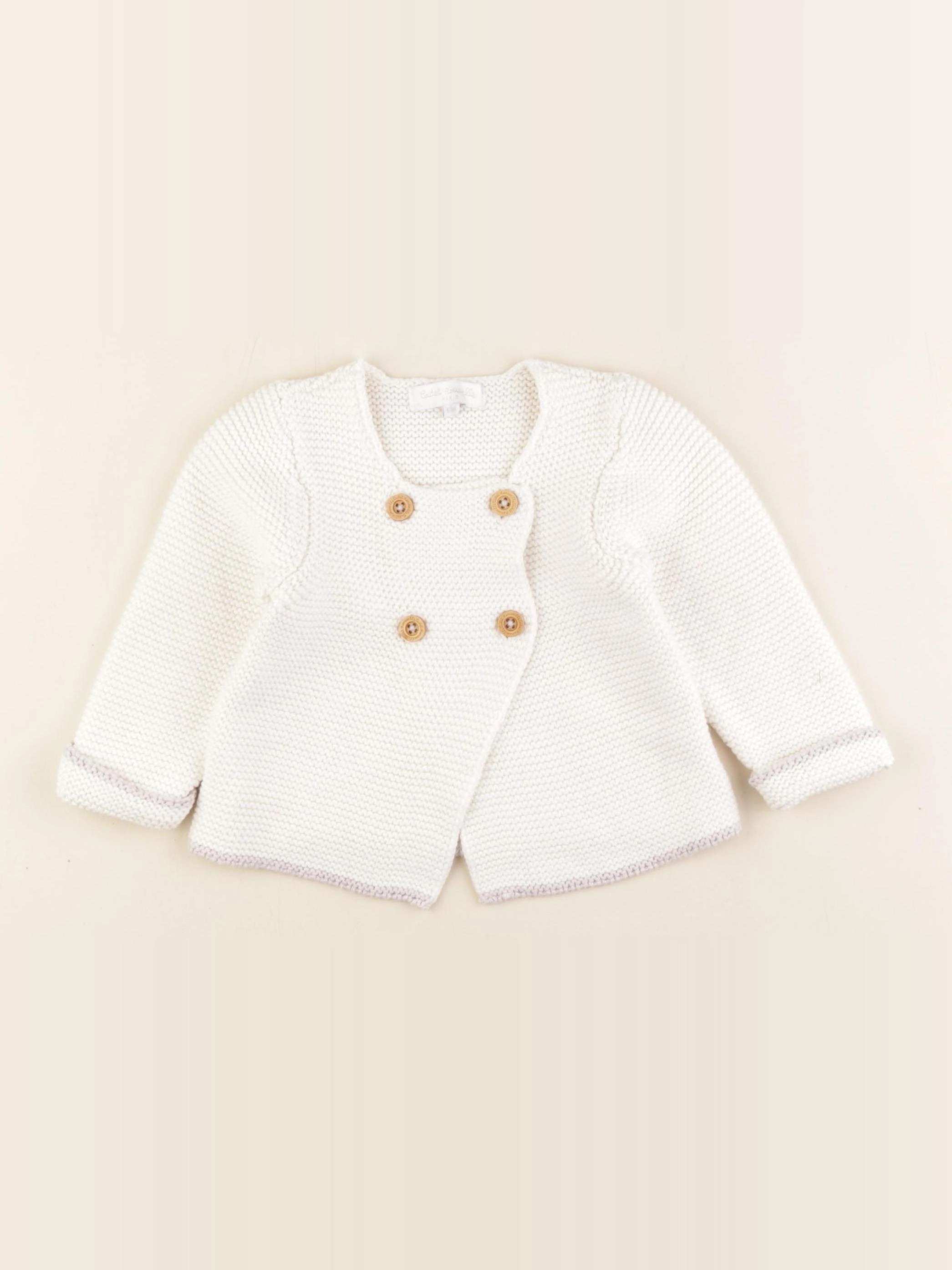 Cadet Rousselle - gilet blanc - 6 mois