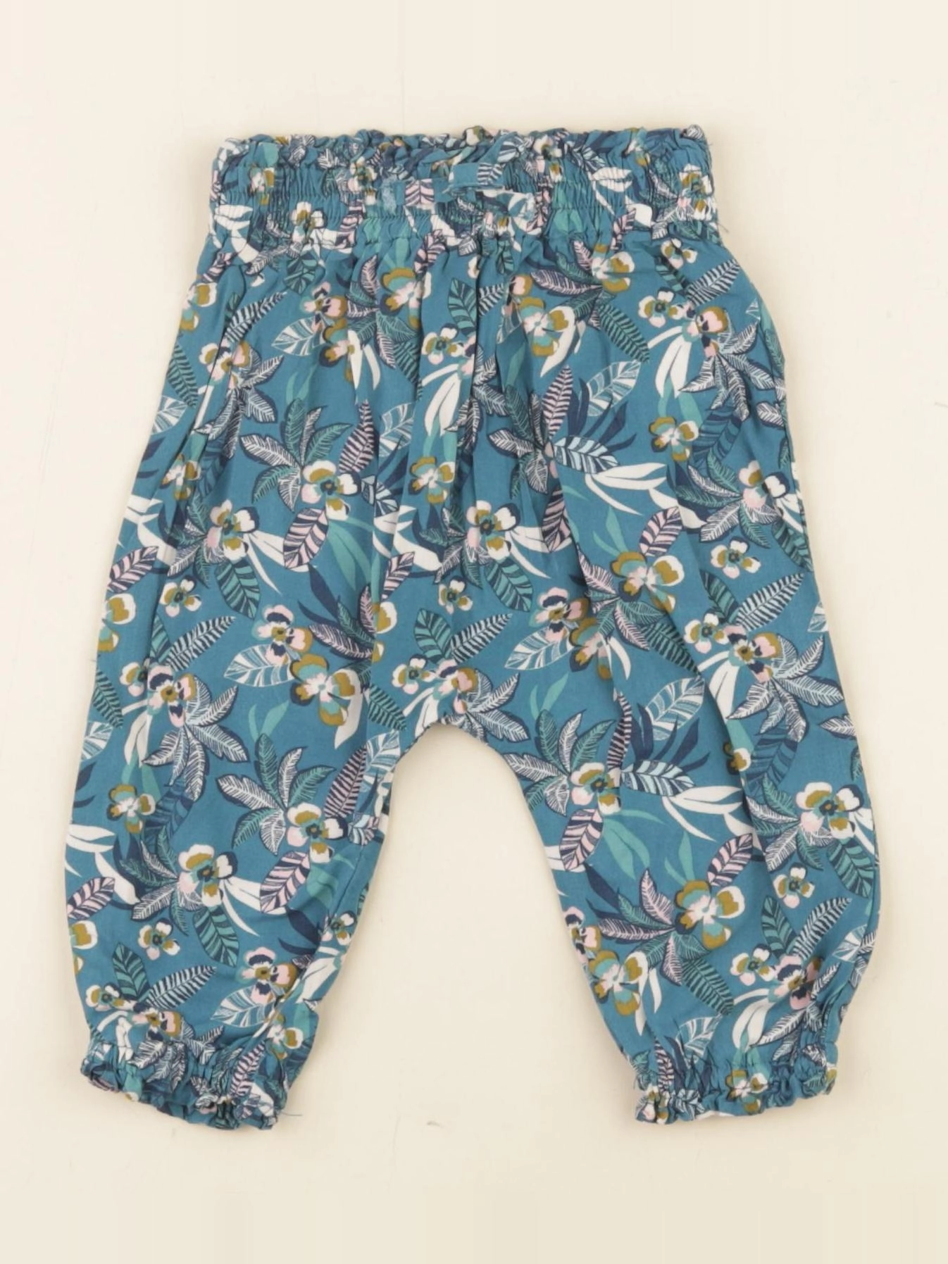 Vertbaudet - sarouel bleu - 6 mois