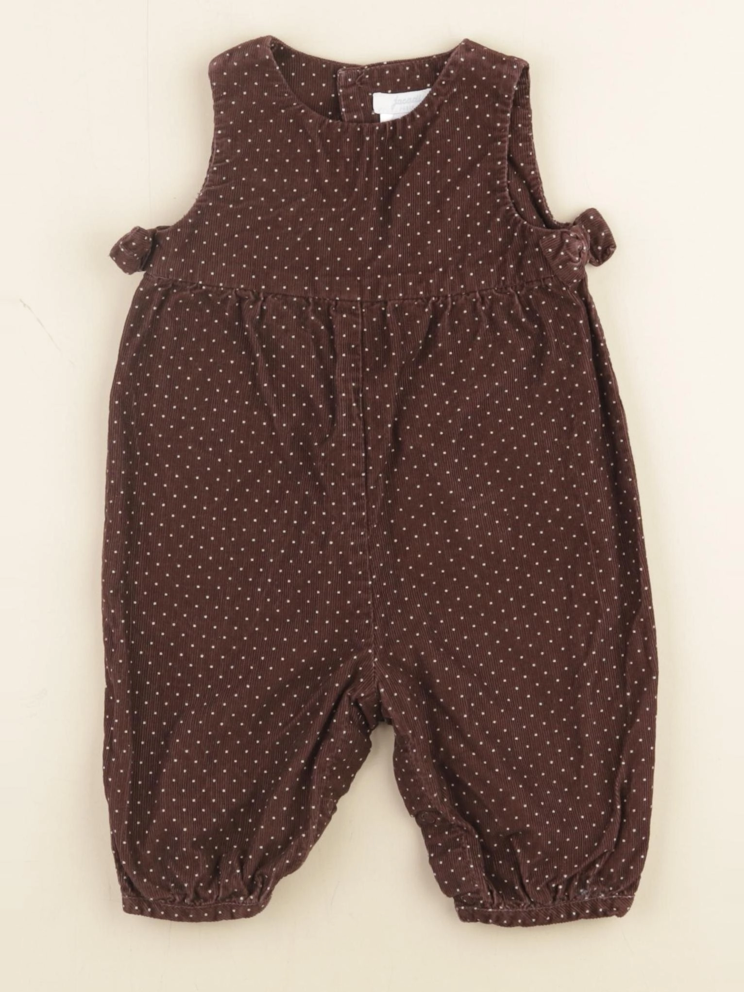 Jacadi - combinaison marron, blanc - 3 mois