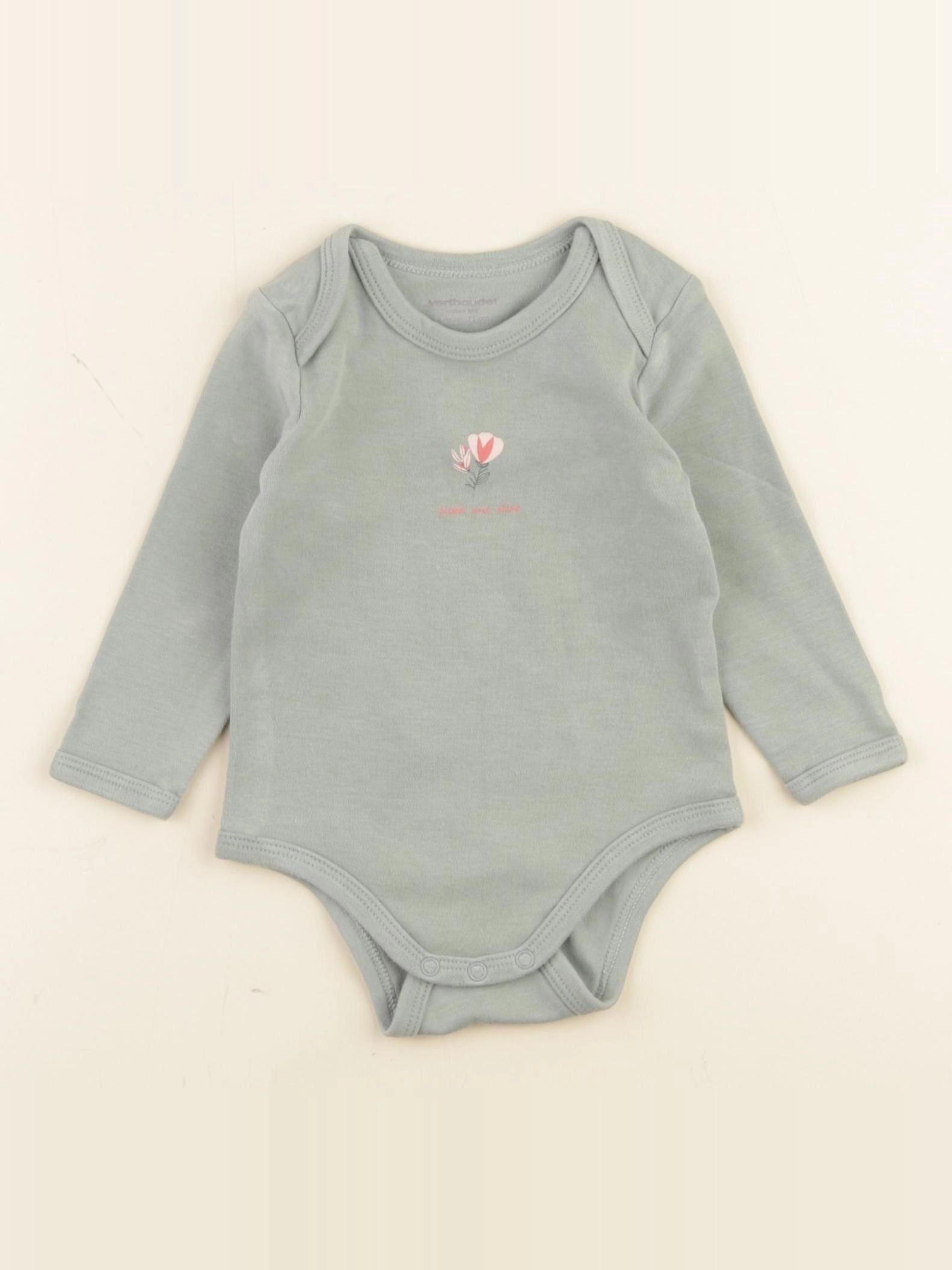Petit Bateau - body vert - 9 mois