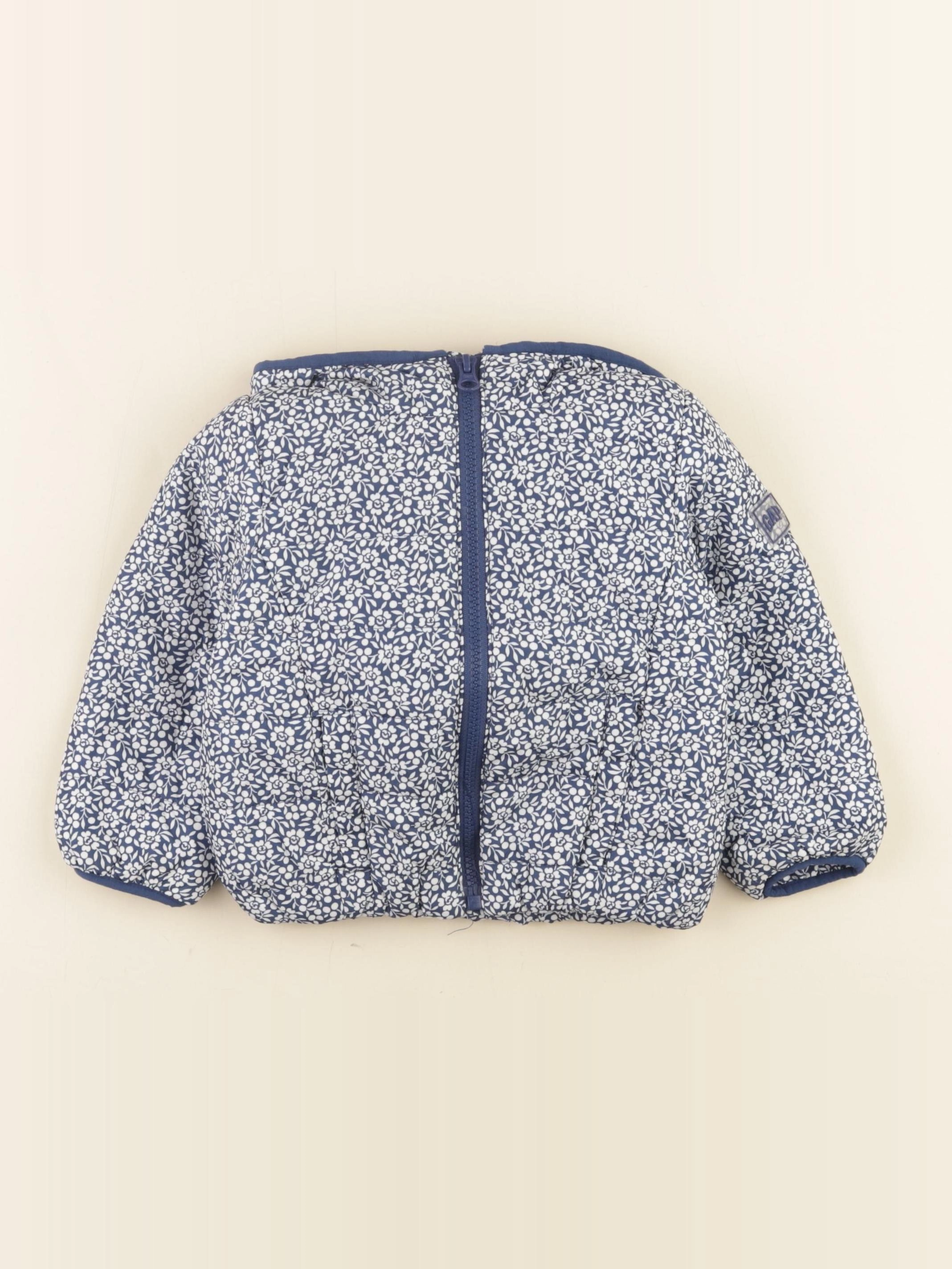 GAP - doudoune bleu, blanc - 18/24 mois