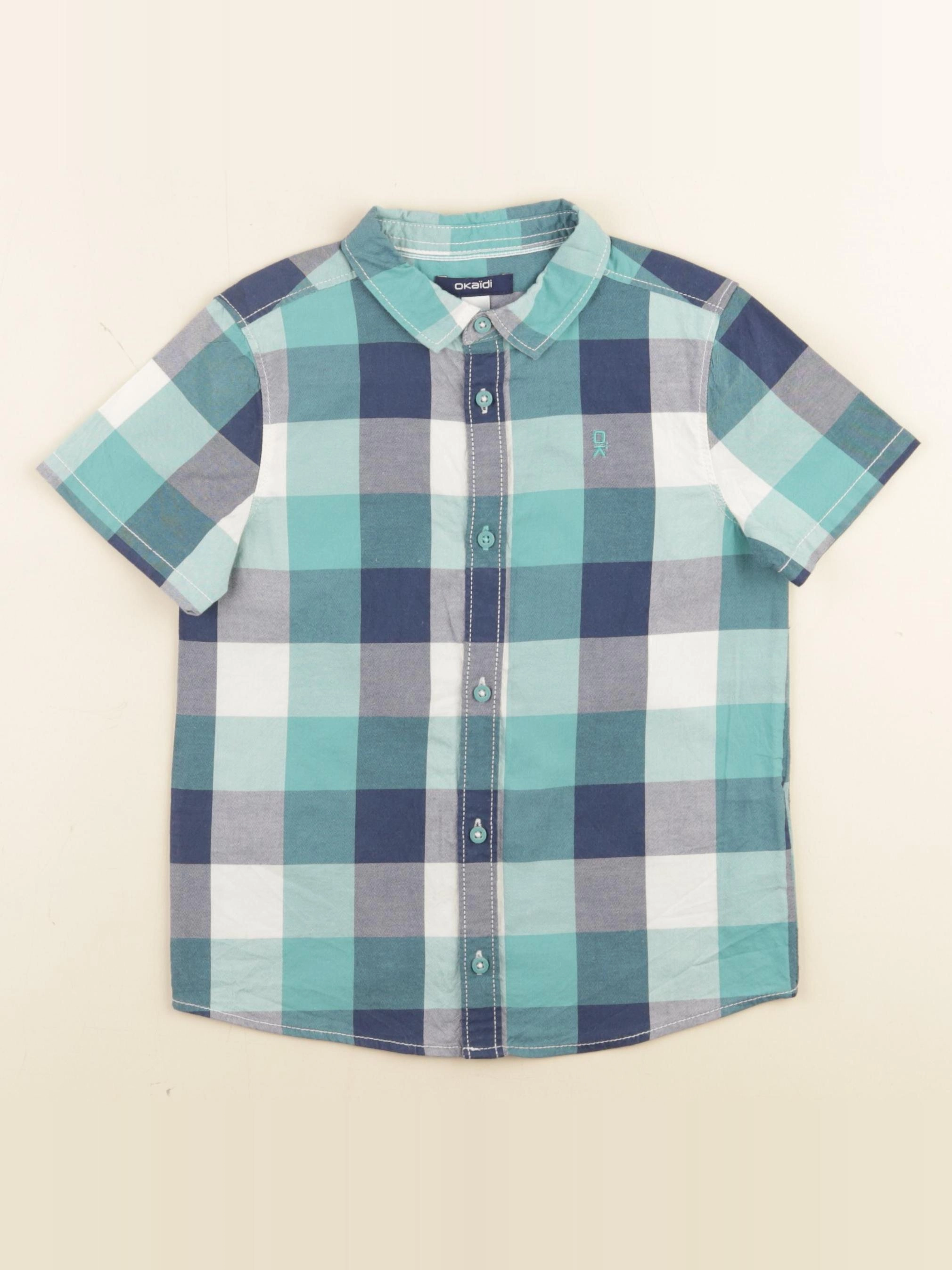 Okaidi - chemise bleu, vert - 4 ans