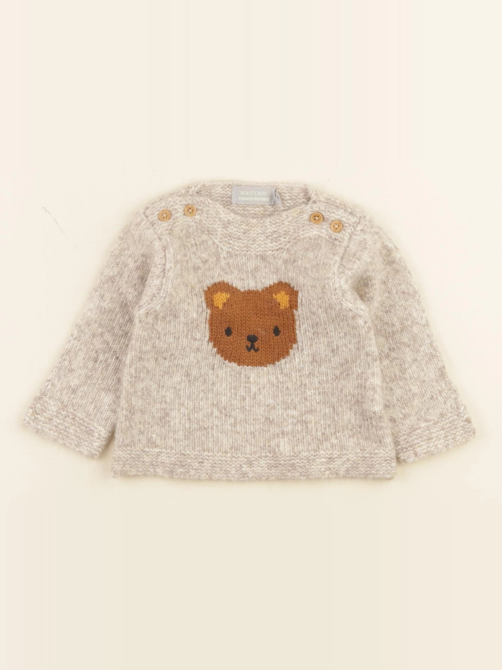 Boutchou - pull beige - 1 mois