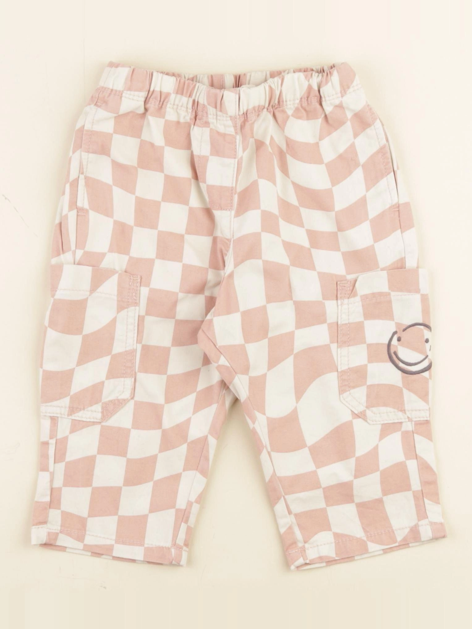Next - pantalon blanc, rose - 9/12 mois