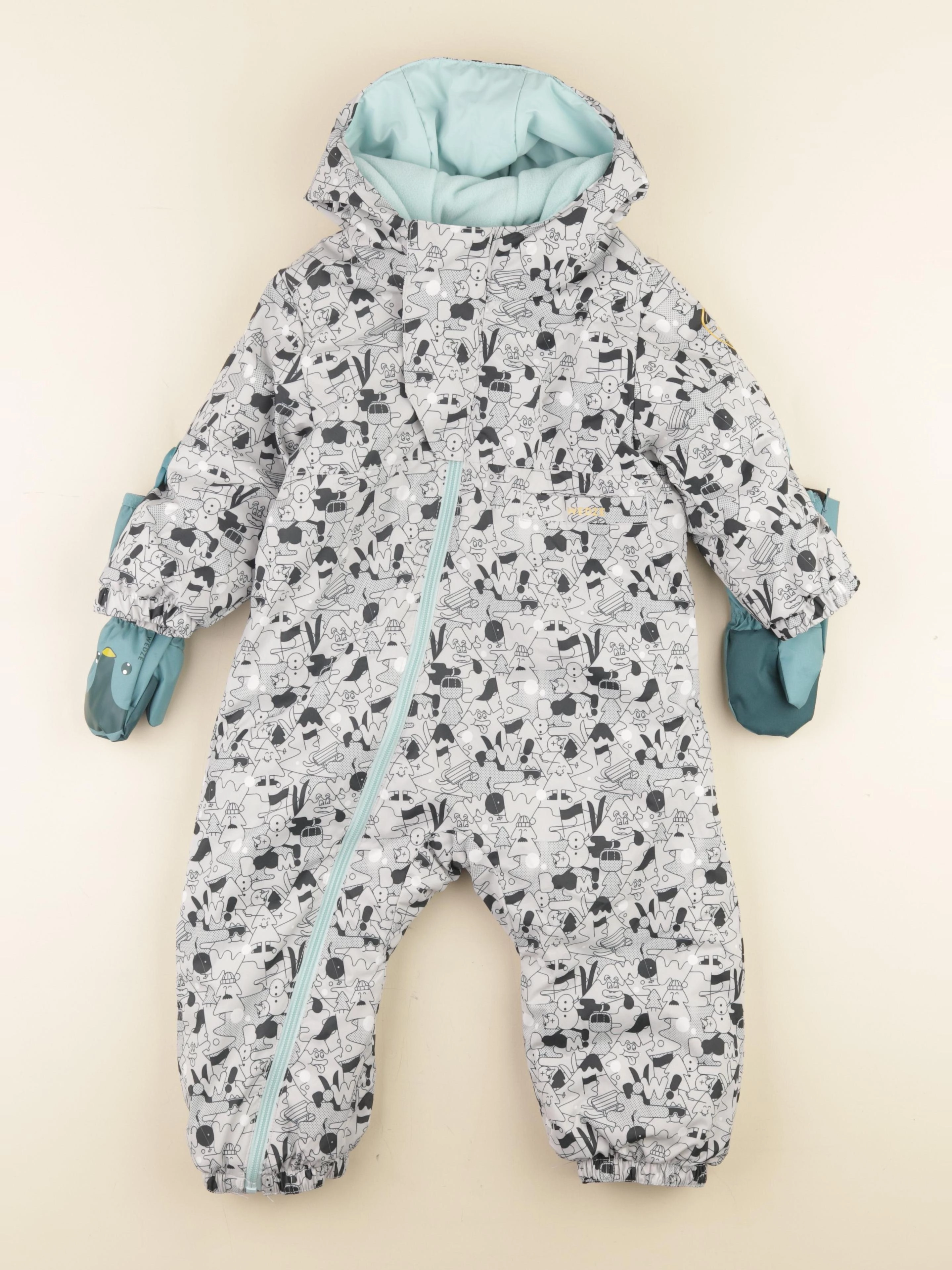 Decathlon ski - combinaison de ski gris - 24 mois