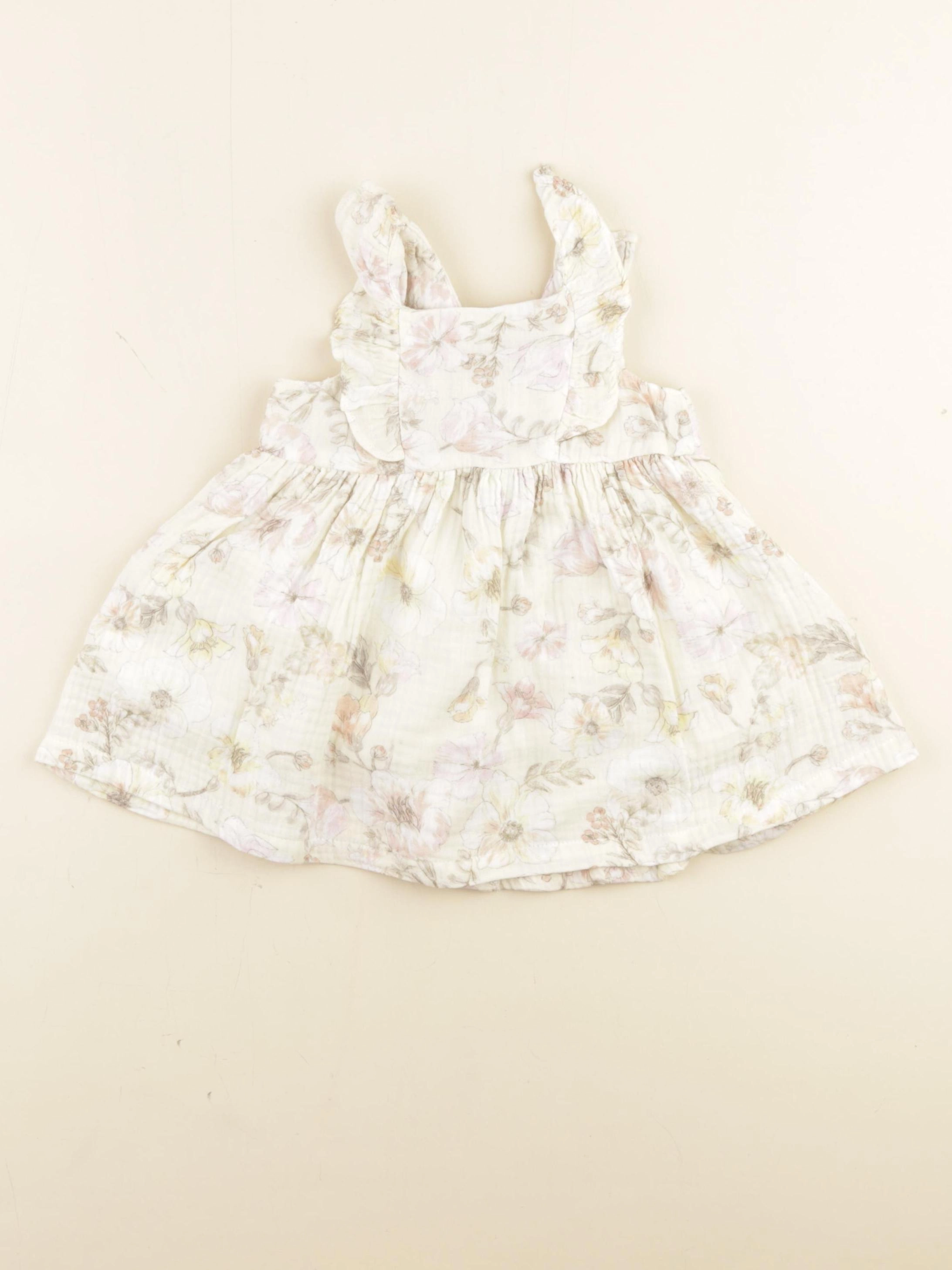 Vertbaudet - robe beige - 9 mois