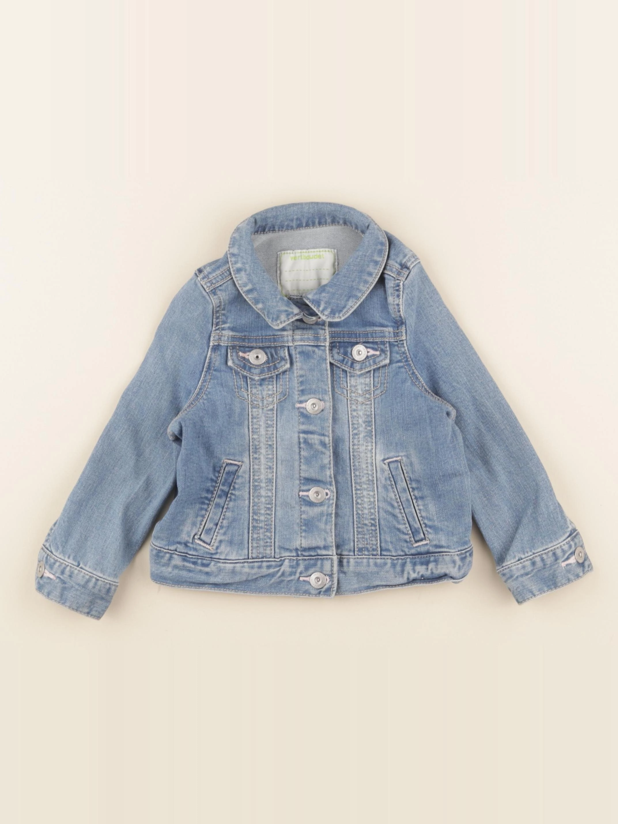 Vertbaudet - veste bleu, rose - 2 ans