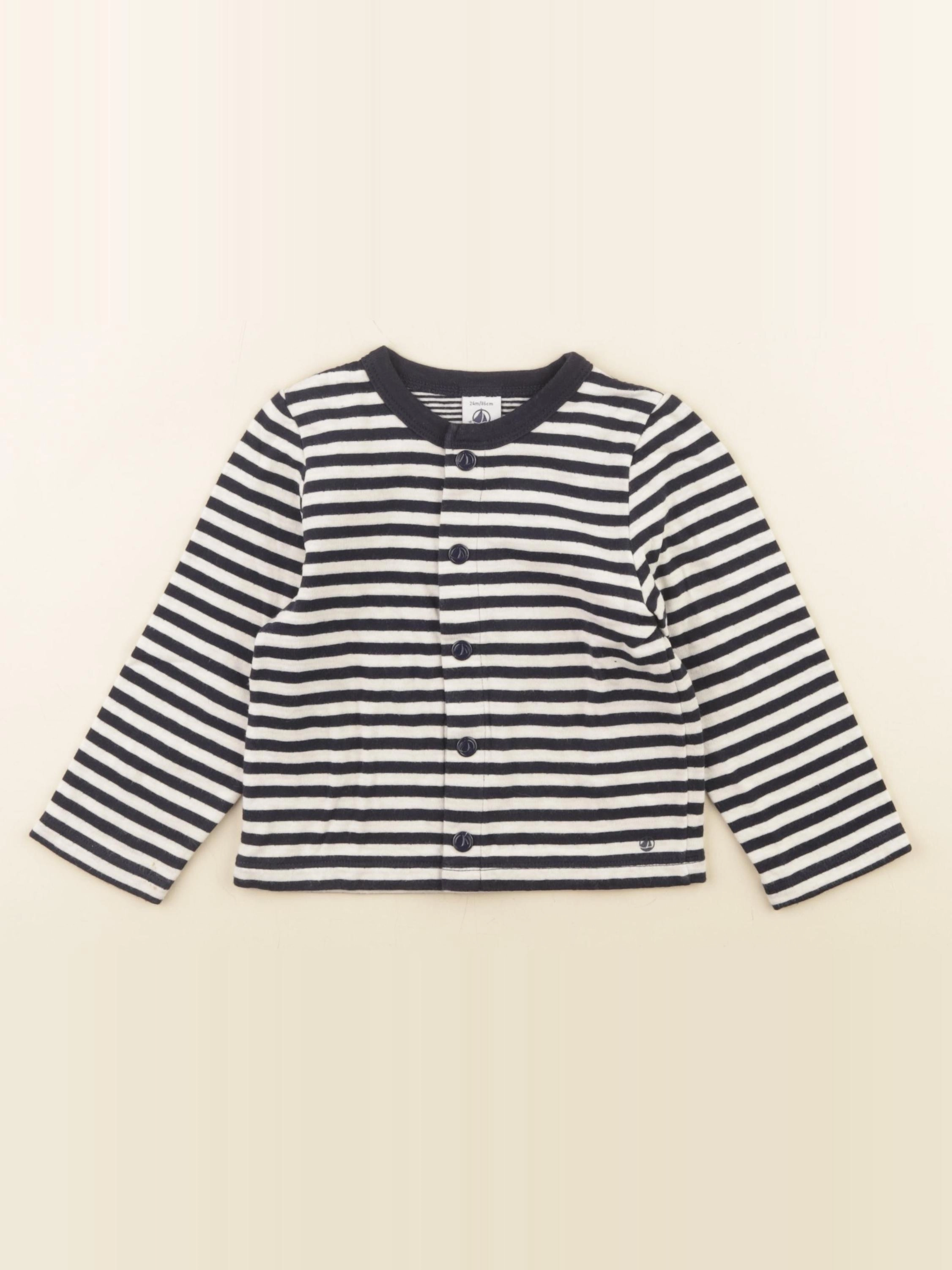 Petit Bateau - tee-shirt bleu, blanc - 24 mois