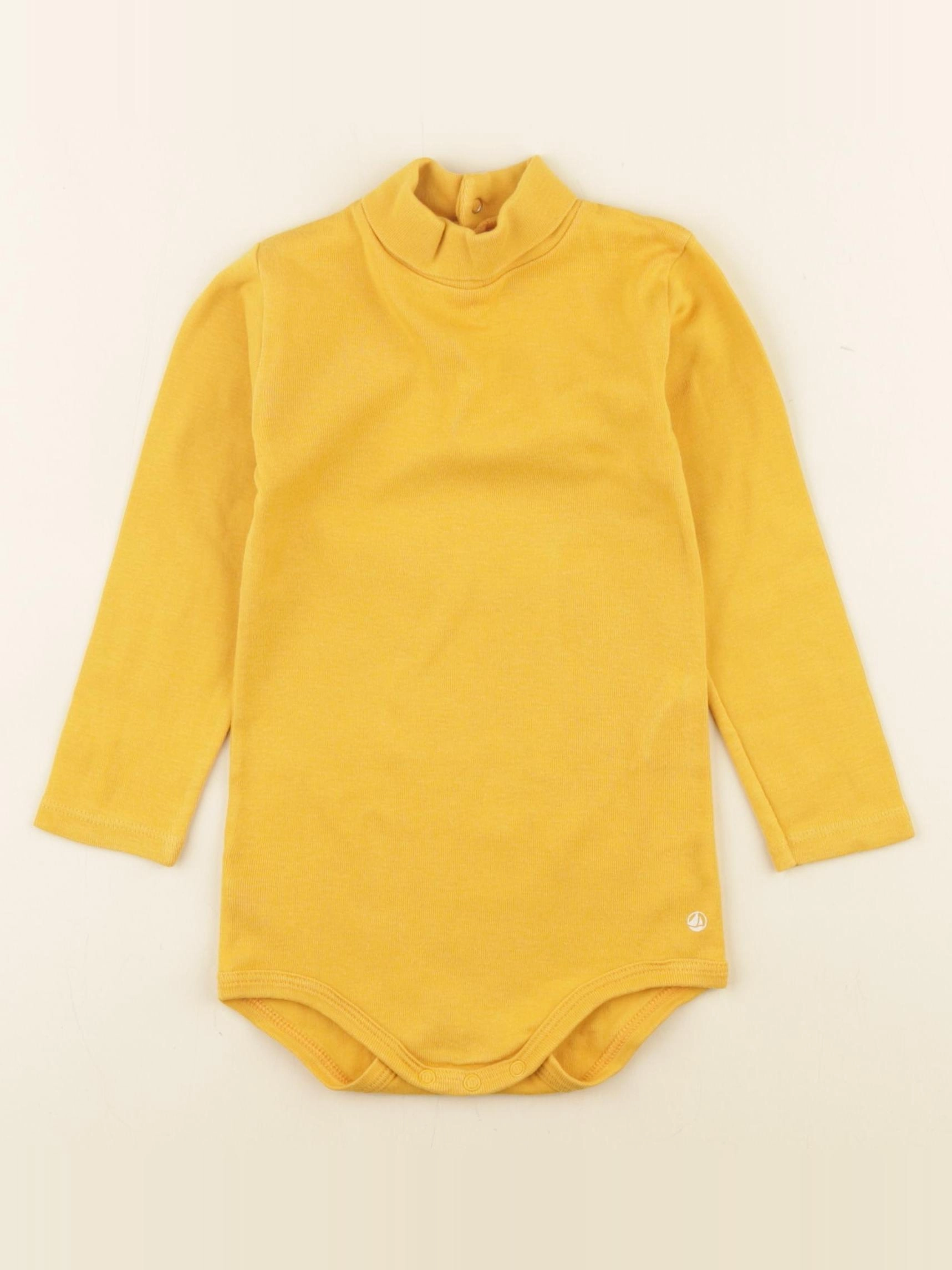Petit Bateau - body à col jaune - 18 mois