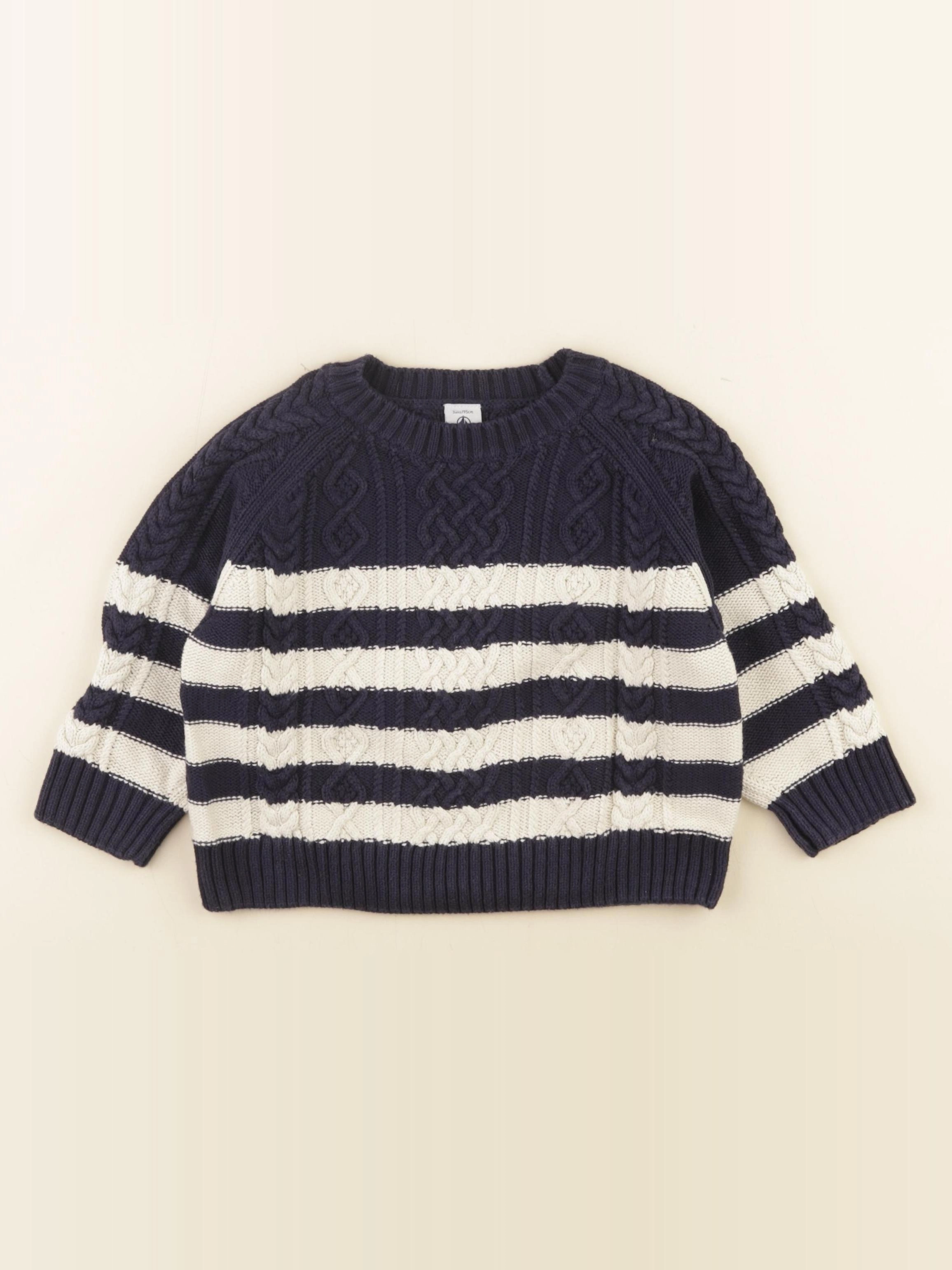 Petit Bateau - pull bleu - 3 ans
