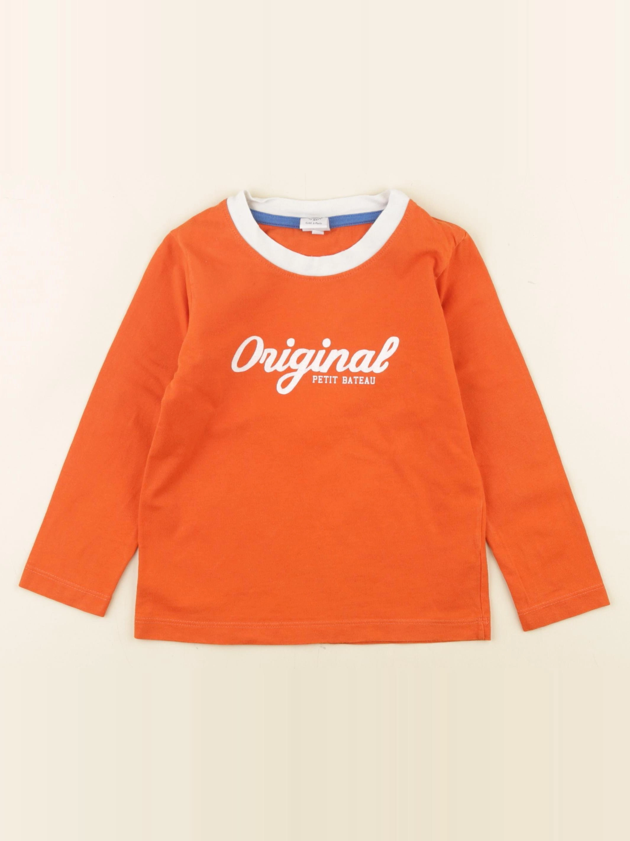 Petit Bateau - tee-shirt orange - 4 ans