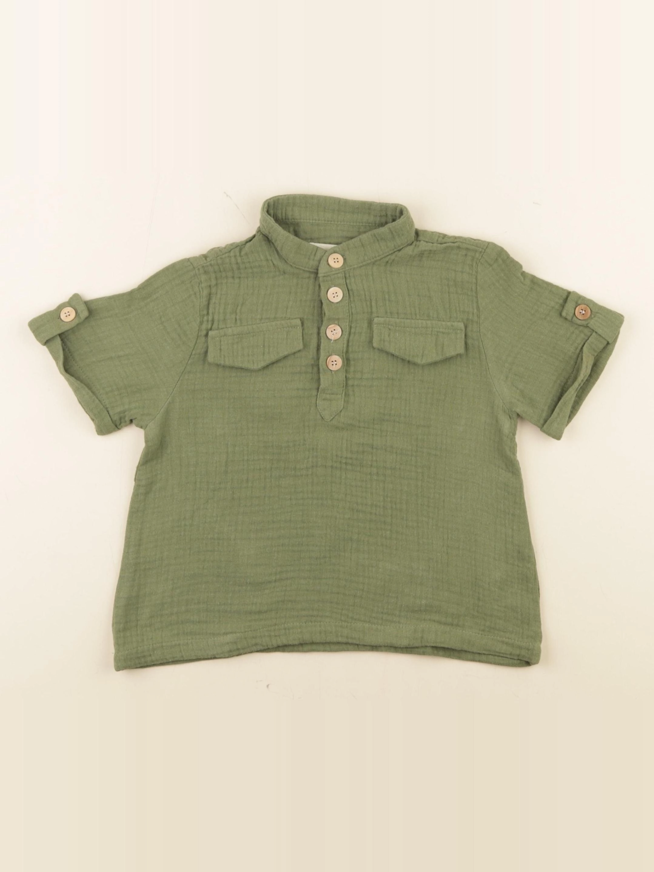 Frangin Frangine - chemise vert - 3 ans