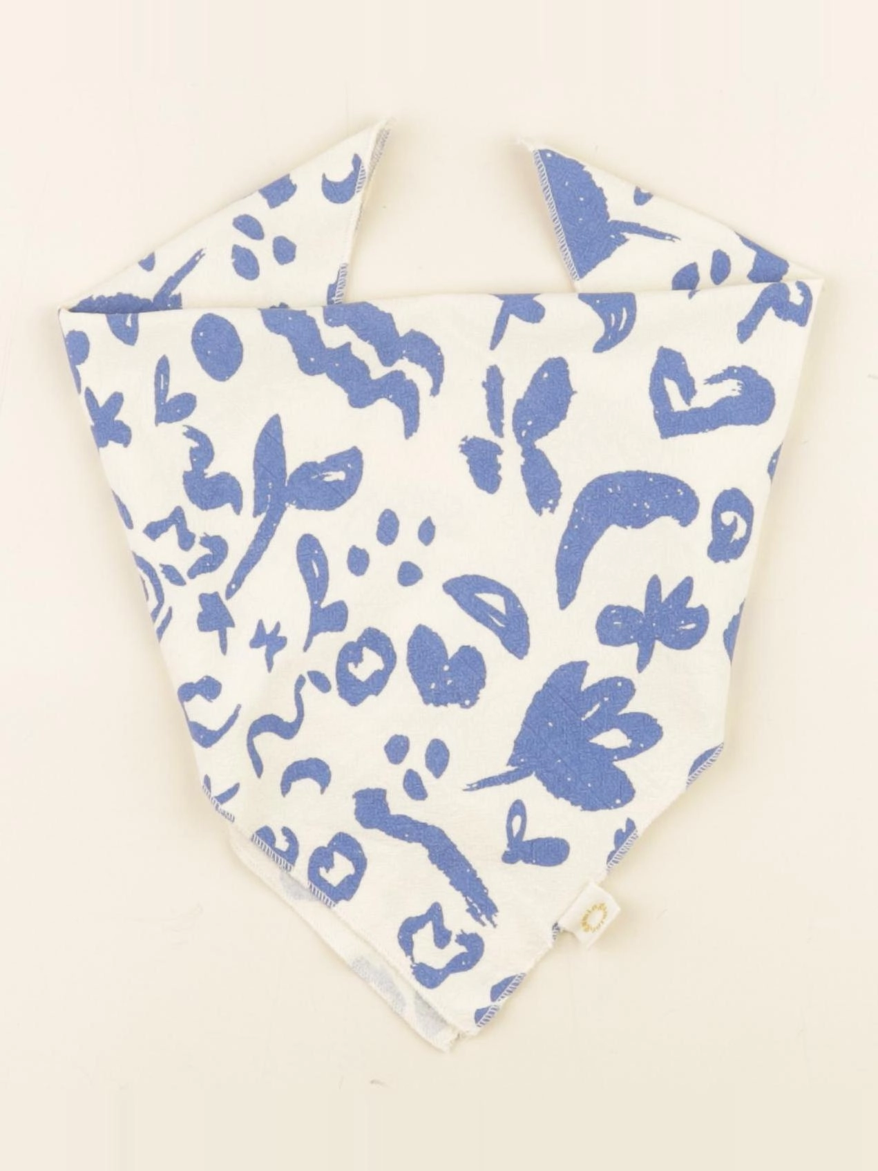 Gamin gamine - foulard beige, bleu - 1 an à 3 ans
