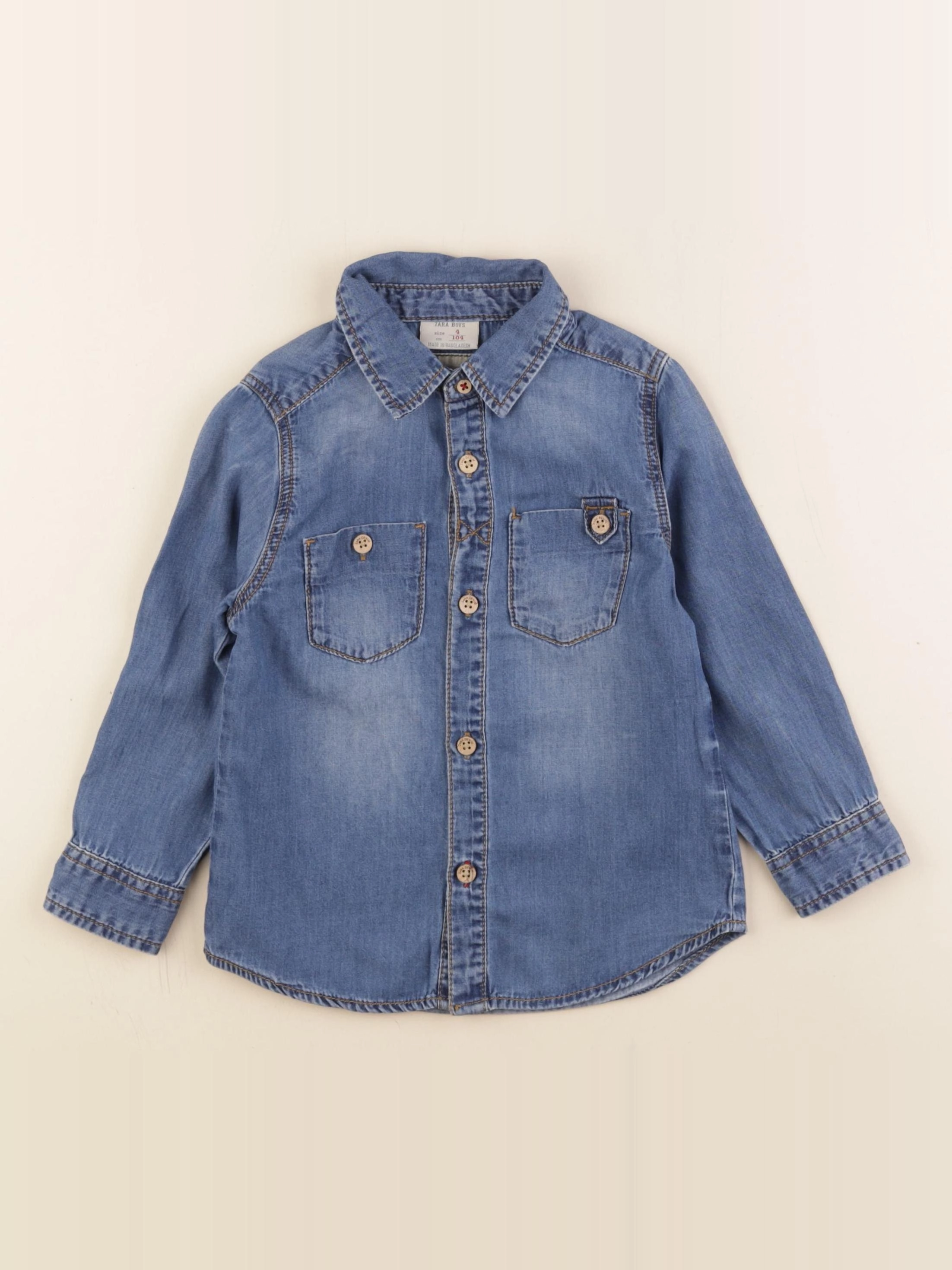 Zara - chemise bleu - 4 ans