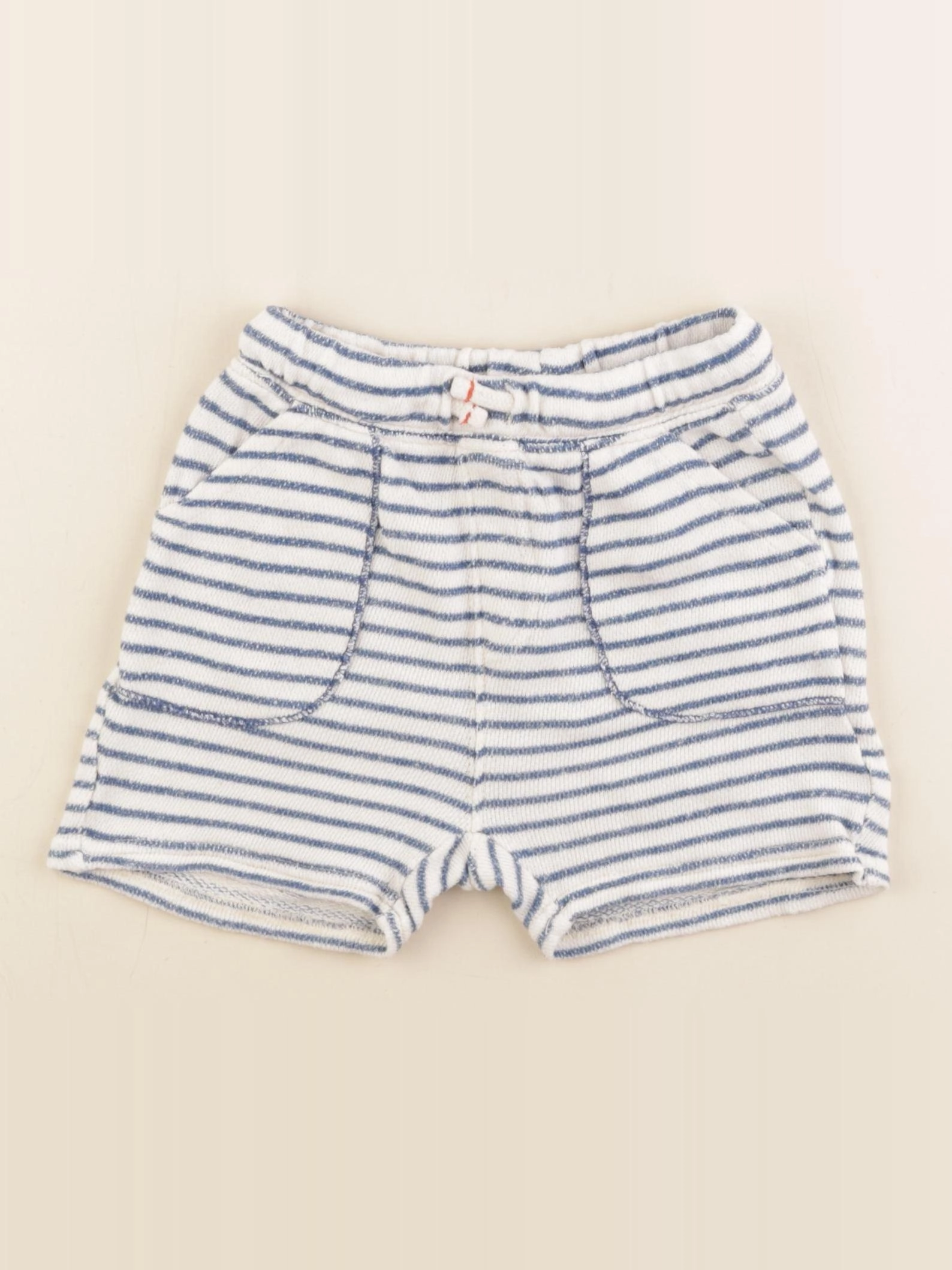 Zara - short beige, bleu - 2/3 ans