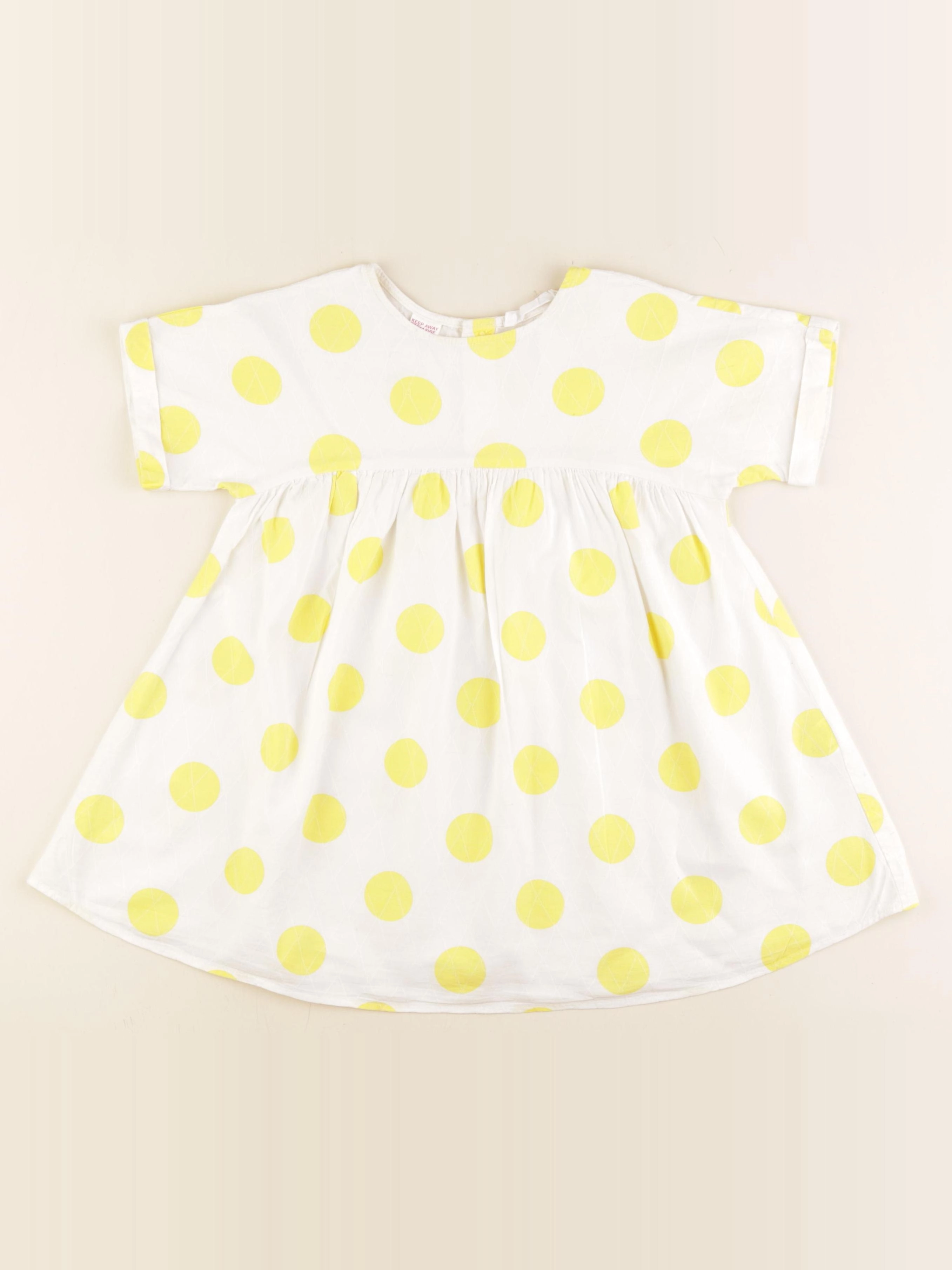 Zara - robe blanc, jaune - 3/4 ans