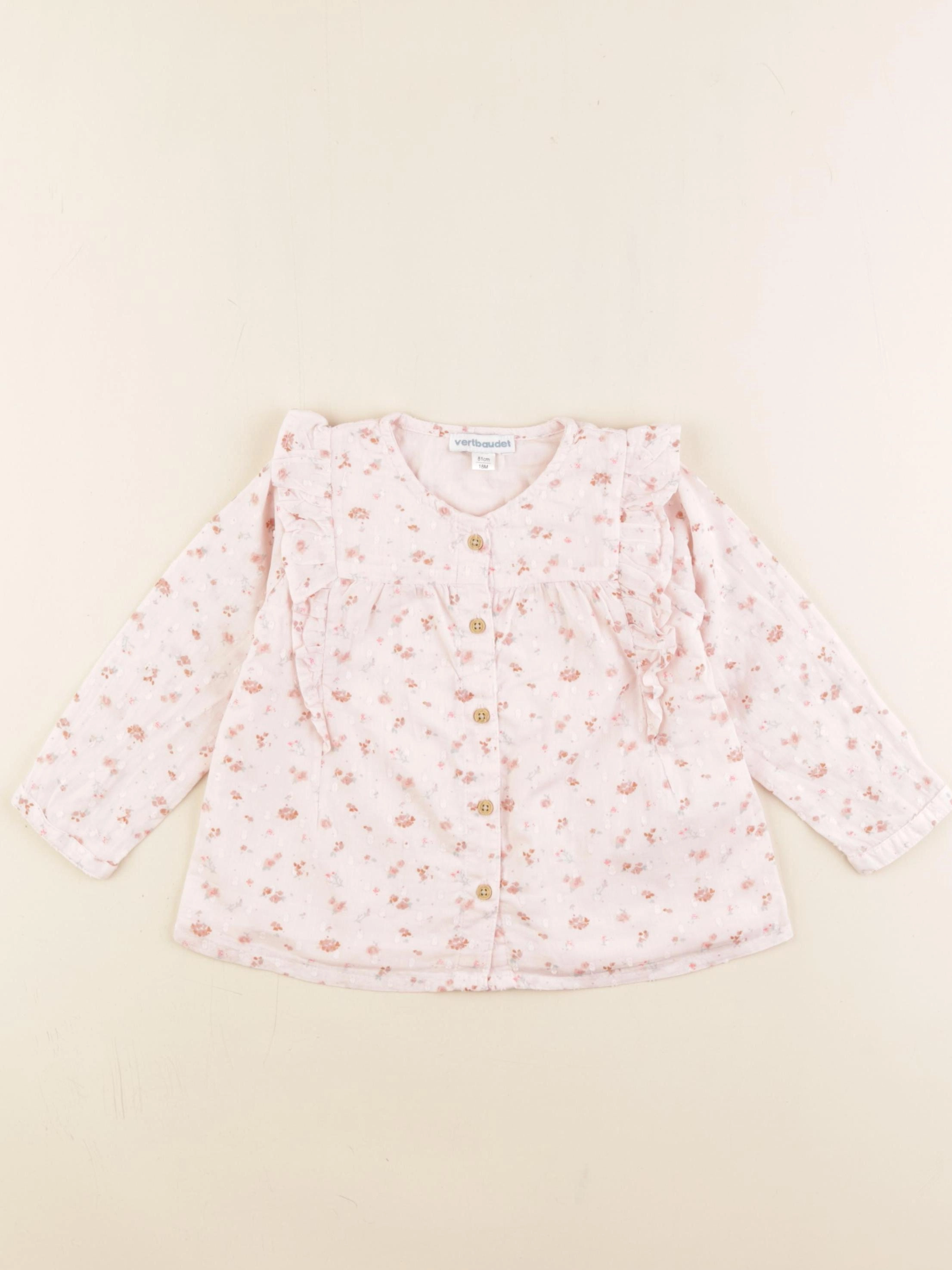 Vertbaudet - blouse rose - 18 mois