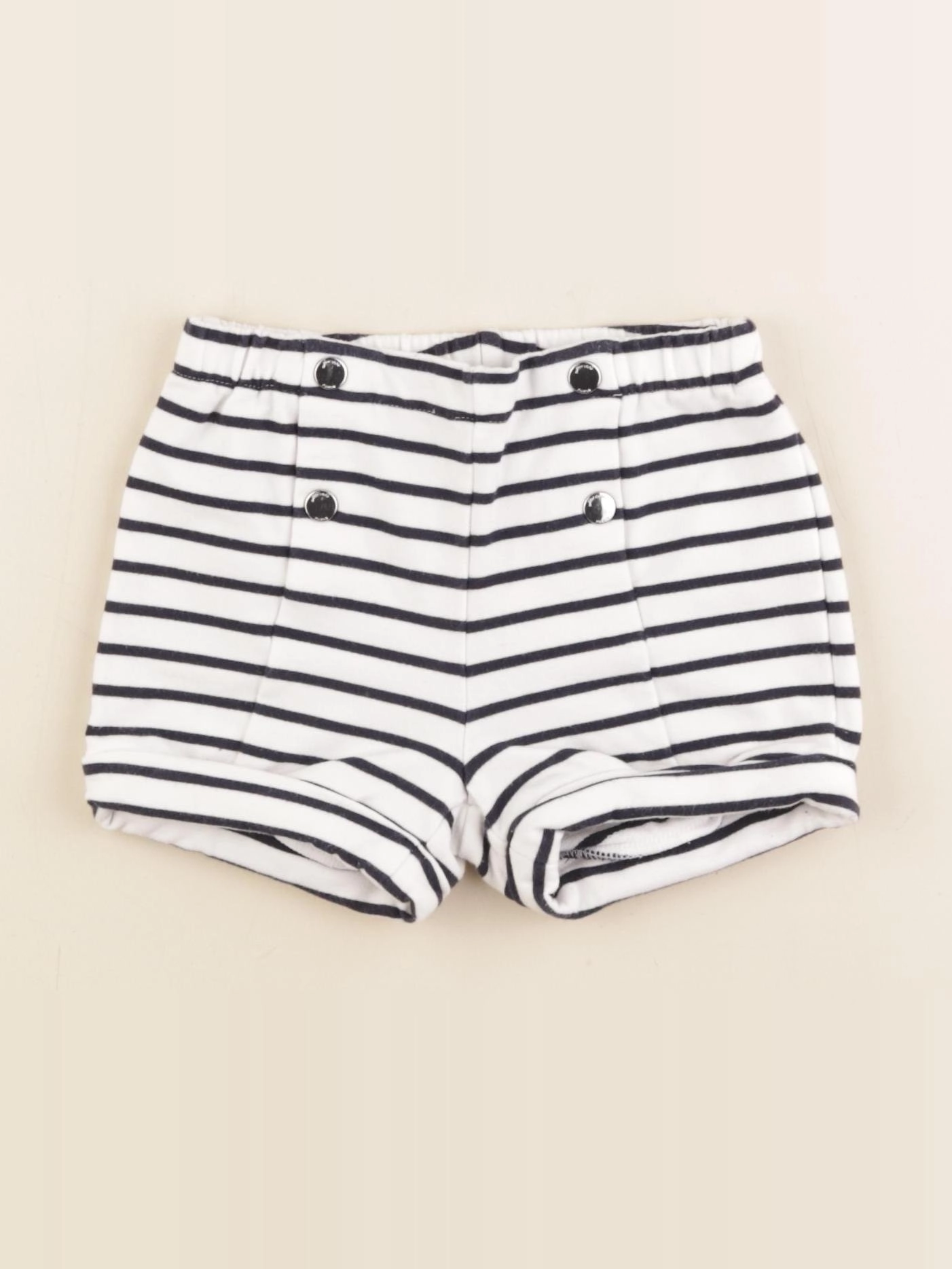 Jacadi - short blanc, bleu - 18 mois