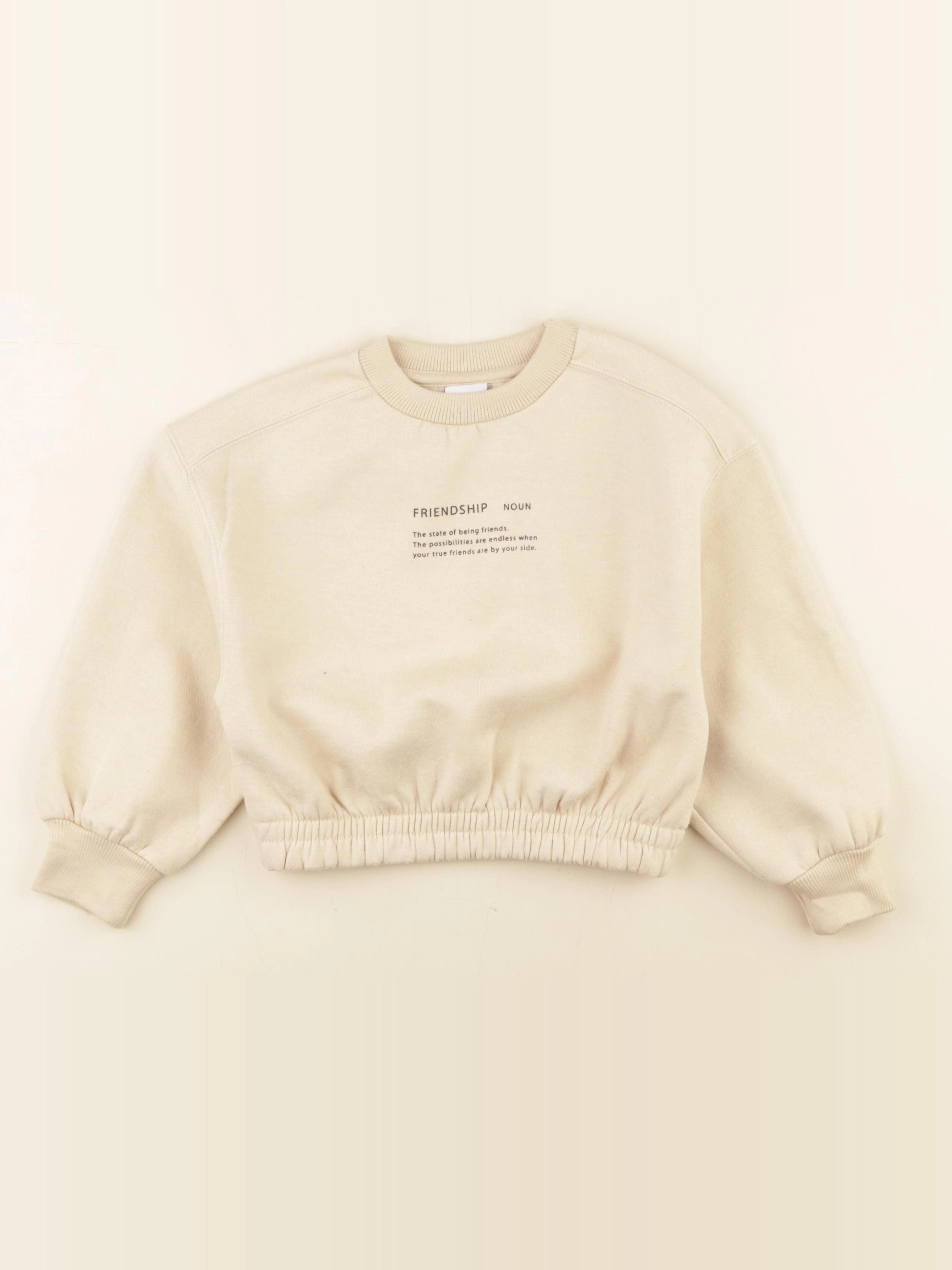 Zara - sweat beige - 6 ans