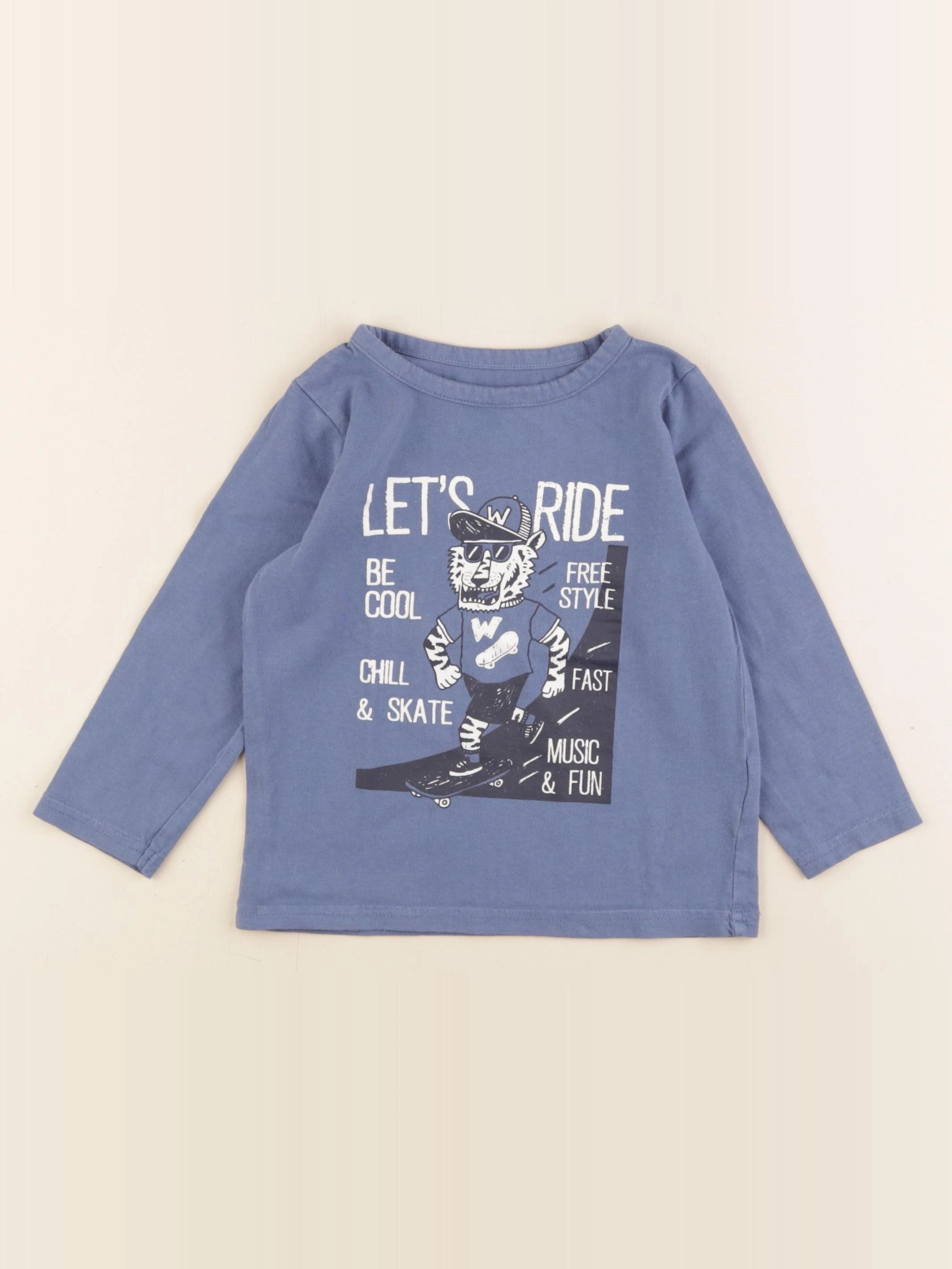 Vertbaudet - tee-shirt bleu - 3 ans